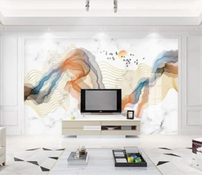 3D Color Wave 1992 Wall Murals Wallpaper AJ Wallpaper 2 