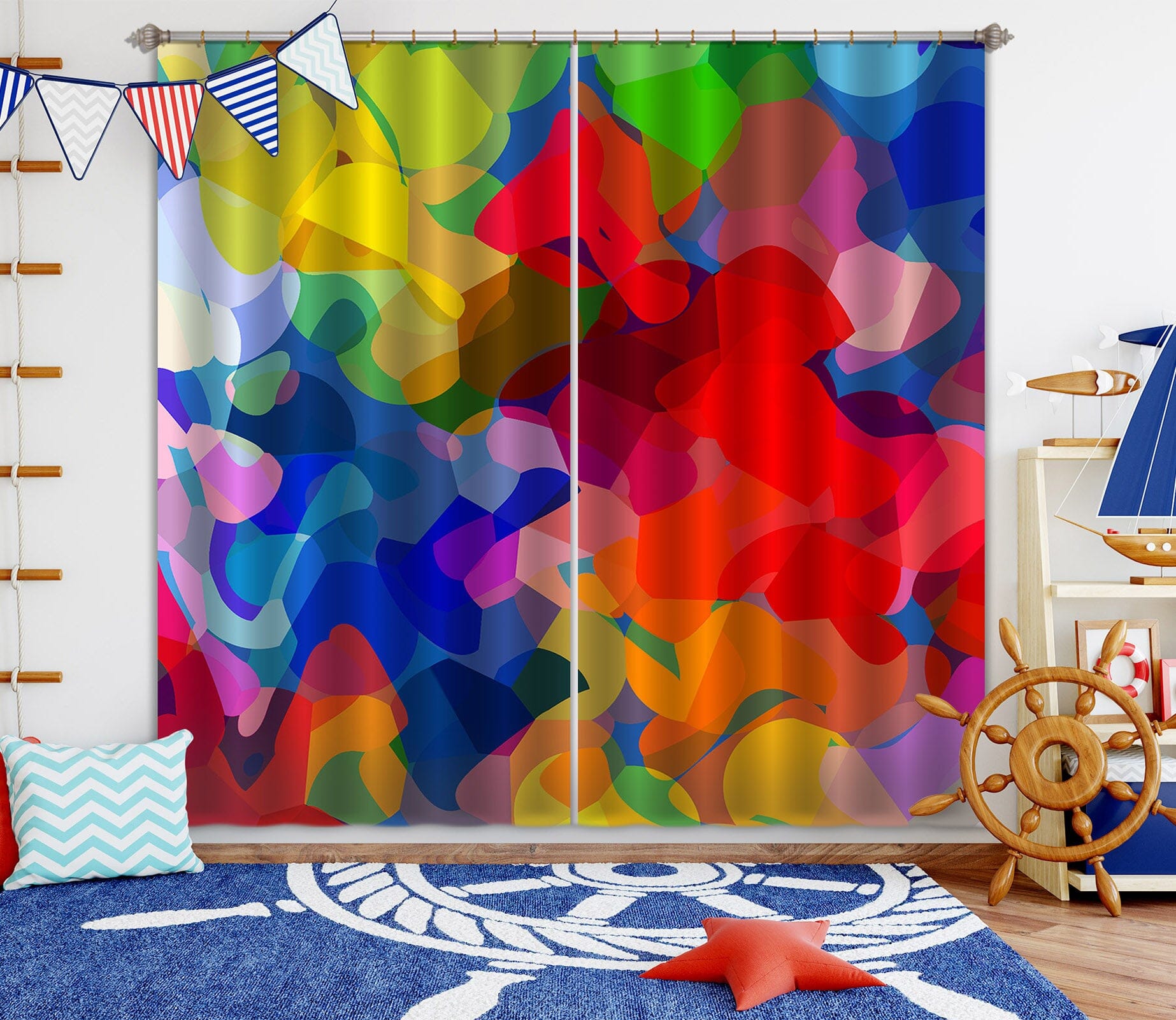 3D Colorful Graffiti 039 Shandra Smith Curtain Curtains Drapes Curtains AJ Creativity Home 