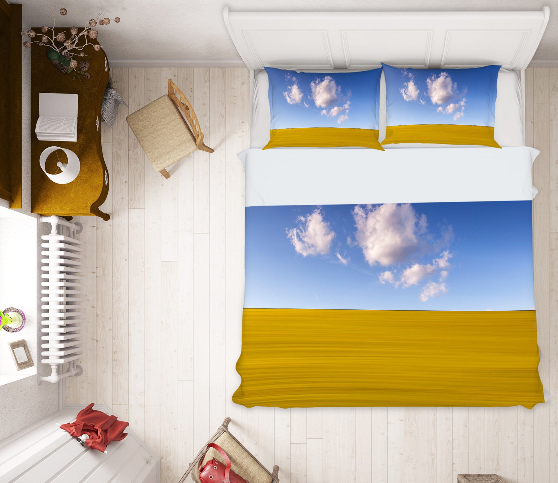 3D Yellow Land 103 Marco Carmassi Bedding Bed Pillowcases Quilt