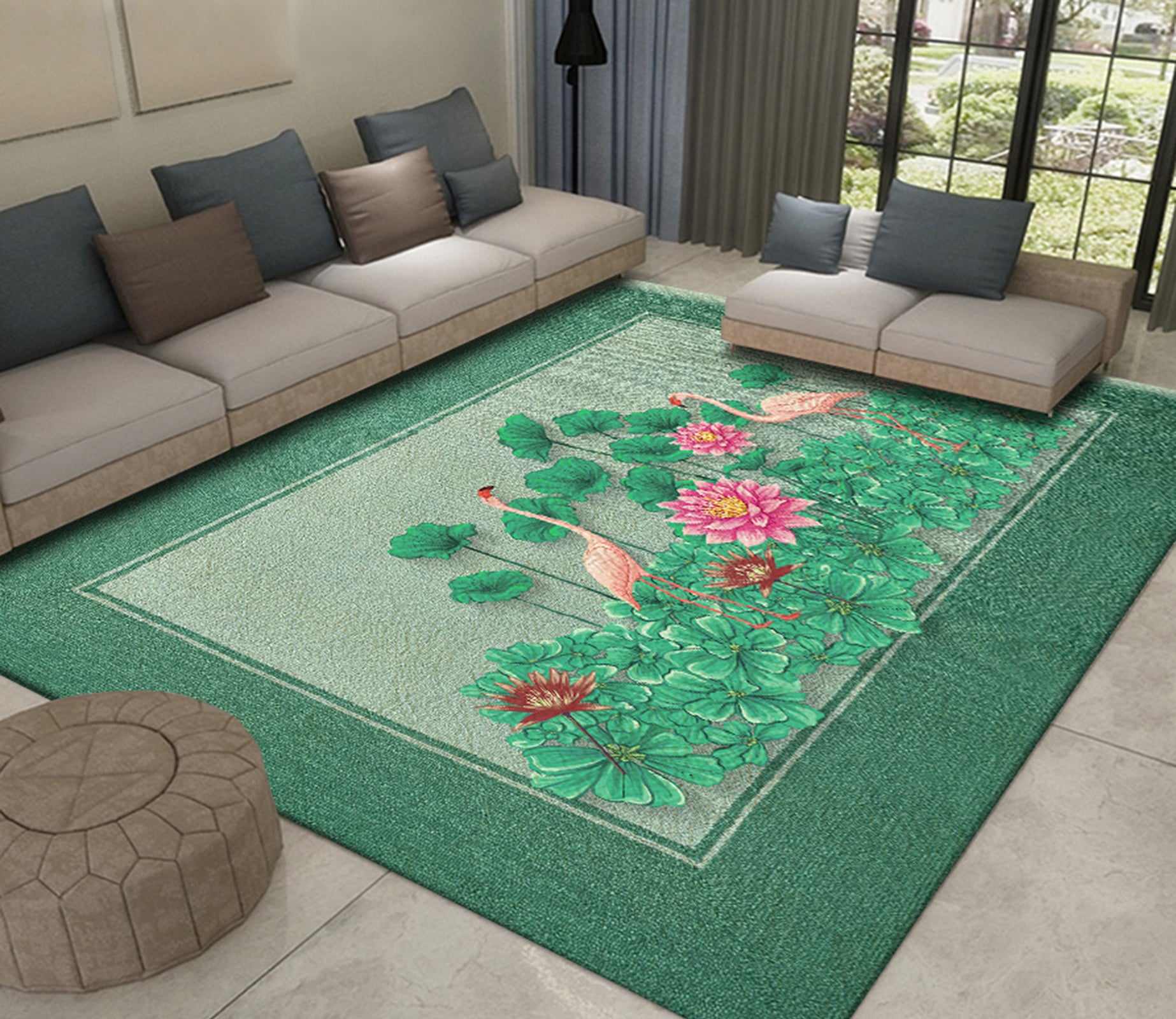 3D Red Flamingo WG458 Non Slip Rug Mat Mat AJ Creativity Home 