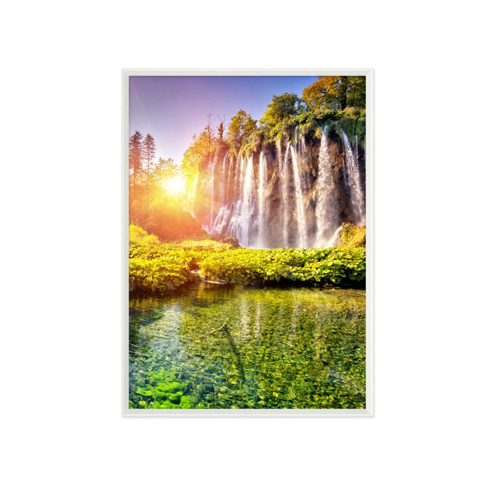 3D Sunshine River Water 003 Fake Framed Print Painting Wallpaper AJ Creativity Home 