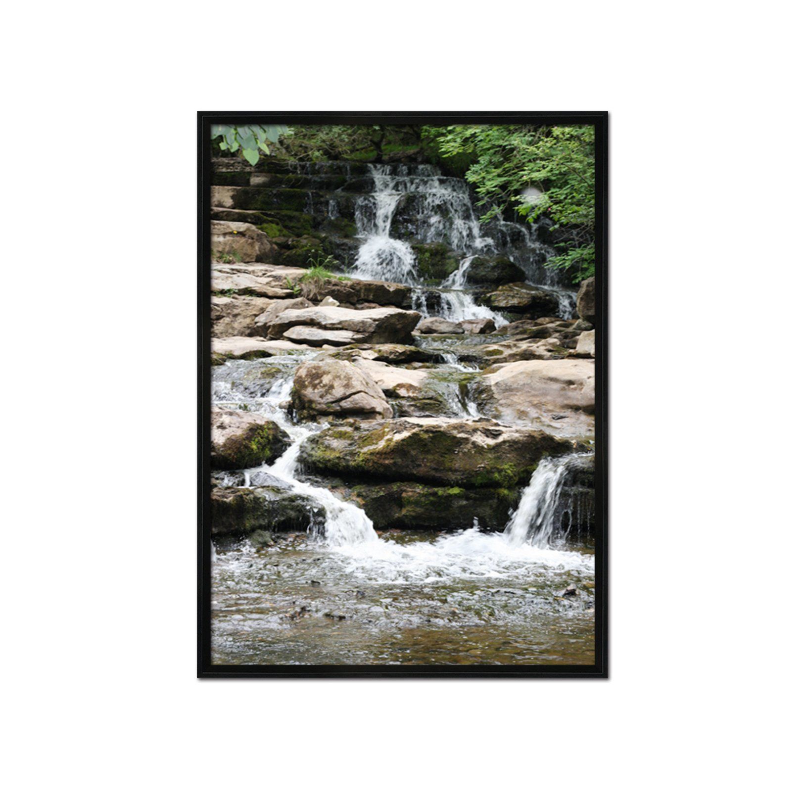 3D Small Stream 099 Fake Framed Print Painting Wallpaper AJ Creativity Home 