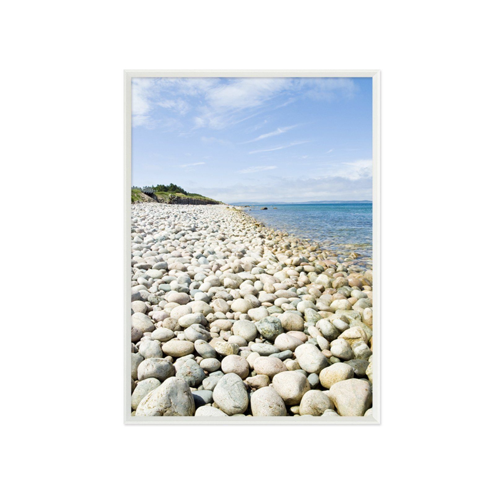 3D Stone Beach 038 Fake Framed Print Painting Wallpaper AJ Creativity Home 