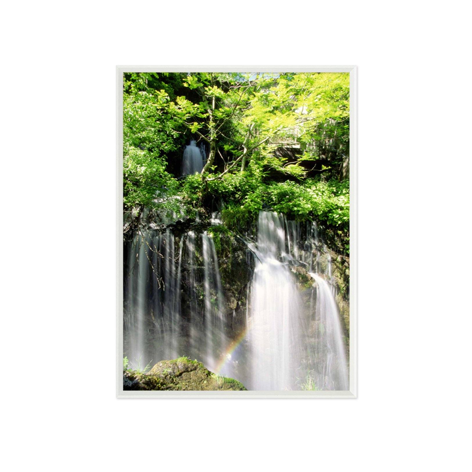 3D Waterfall Woods 010 Fake Framed Print Painting Wallpaper AJ Creativity Home 