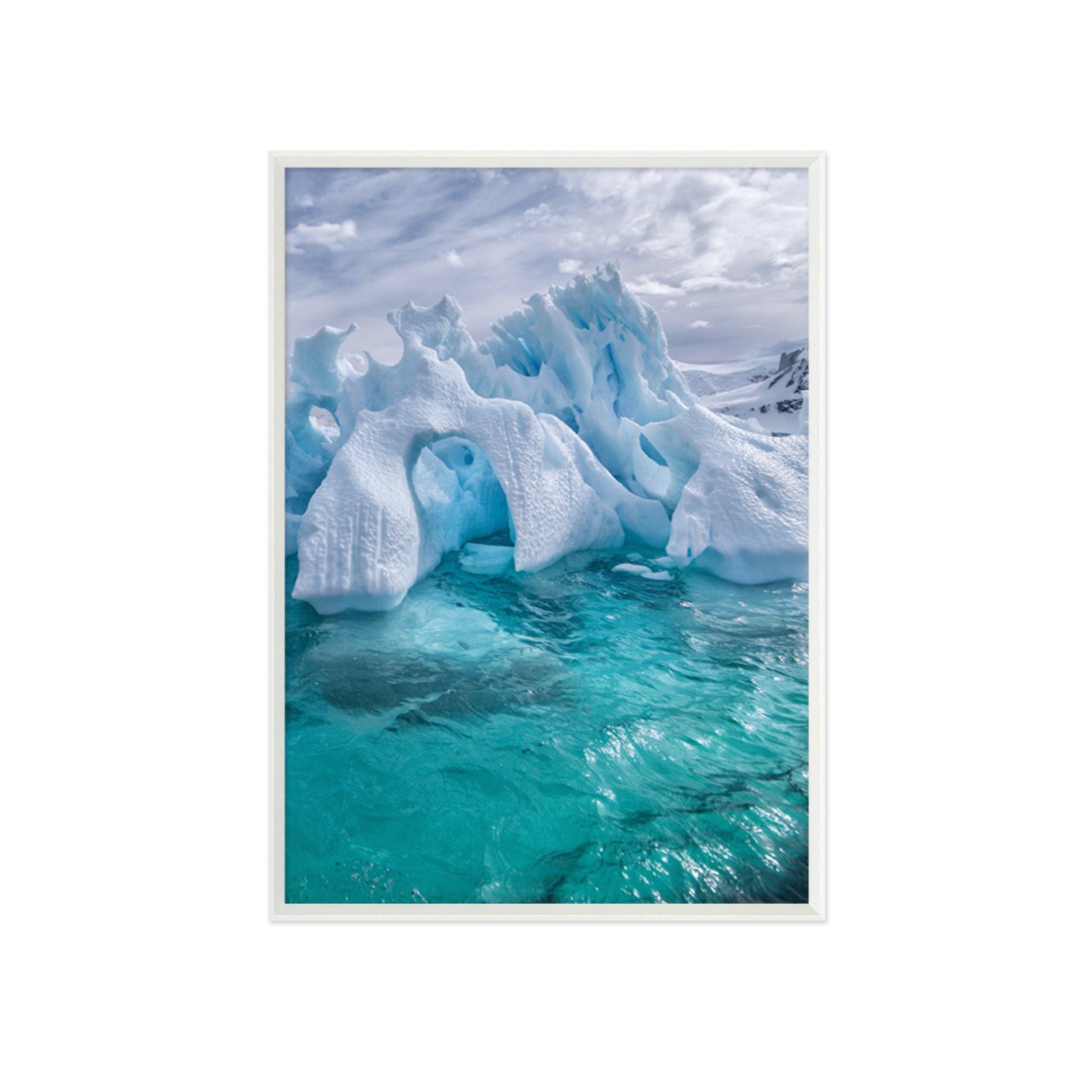 3D Melting Ice 036 Fake Framed Print Painting Wallpaper AJ Creativity Home 