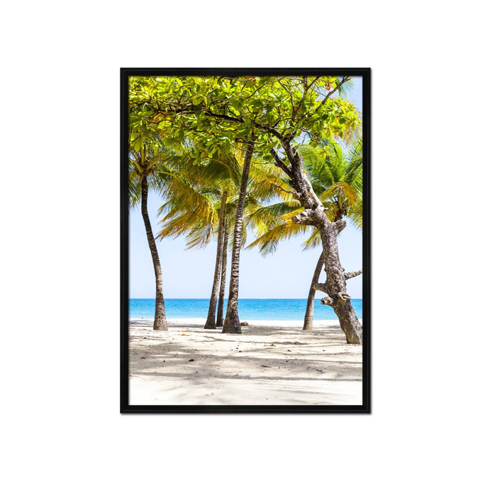 3D Seaside Tree 043 Fake Framed Print Painting Wallpaper AJ Creativity Home 
