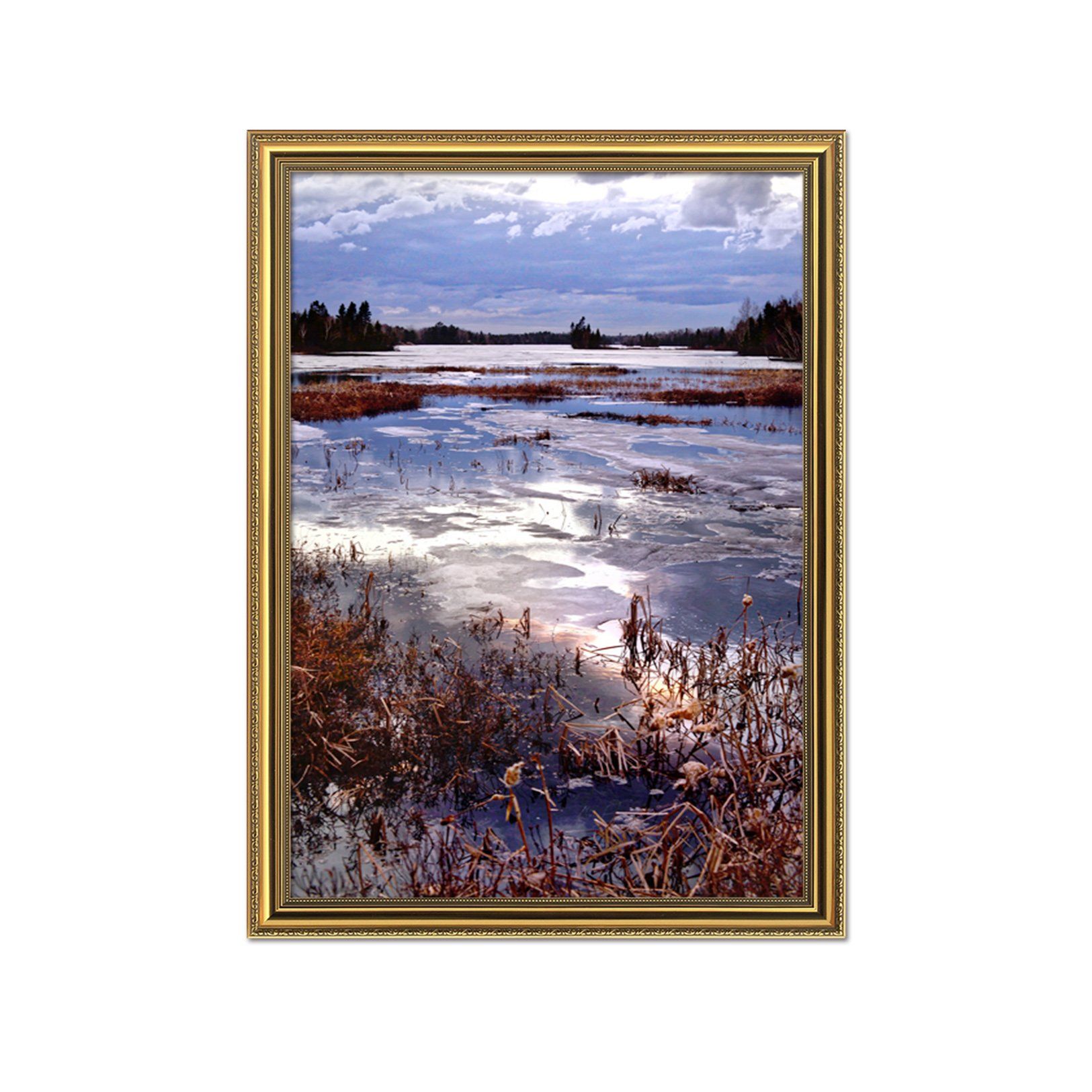 3D Sunny Lake 102 Fake Framed Print Painting Wallpaper AJ Creativity Home 