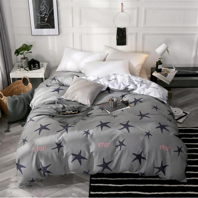 3D Black Five-Pointed Star 4111 Bed Pillowcases Quilt