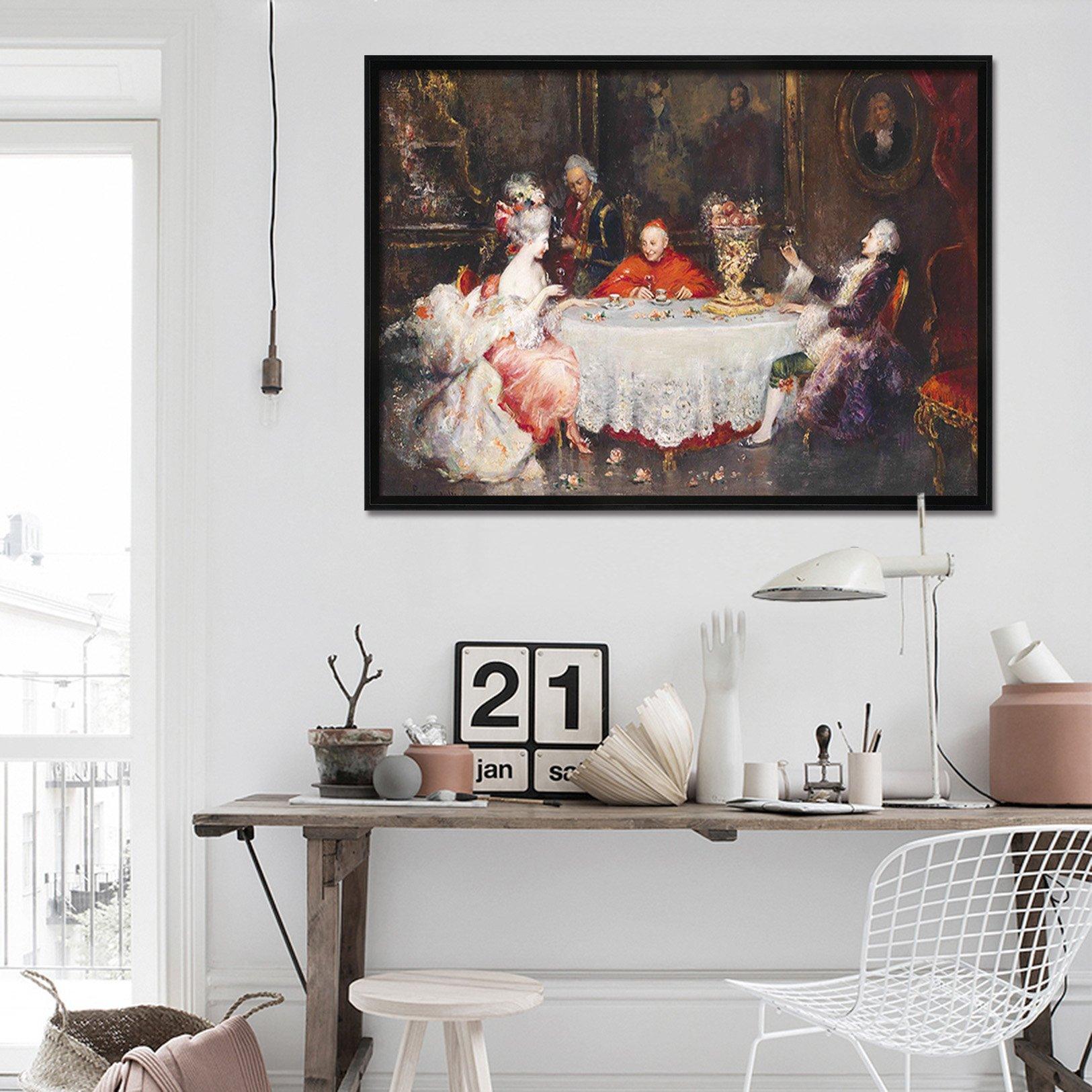 3D Afternoon Tea 043 Fake Framed Print Painting Wallpaper AJ Creativity Home 