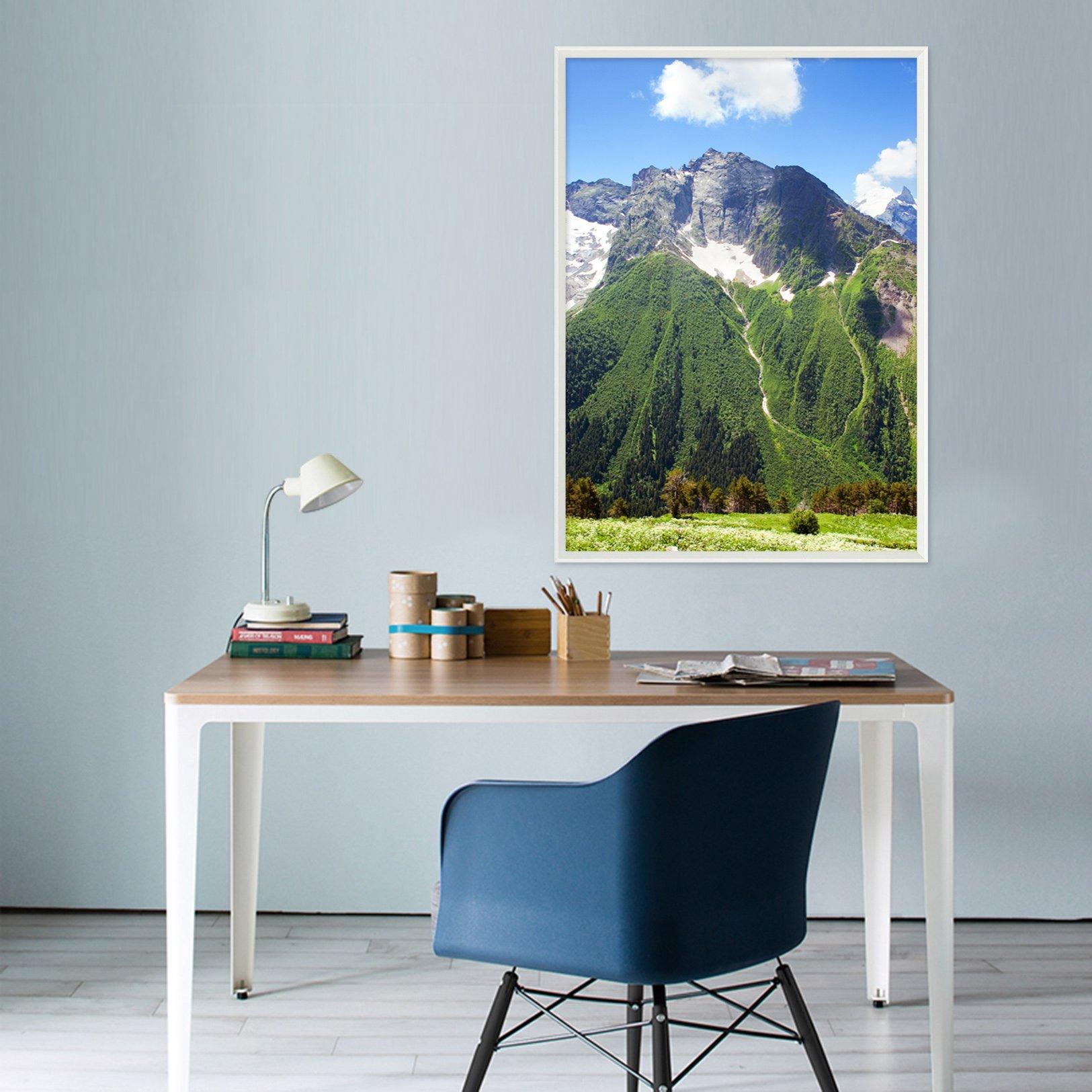 3D Green Mountain Peak 141 Fake Framed Print Painting Wallpaper AJ Creativity Home 