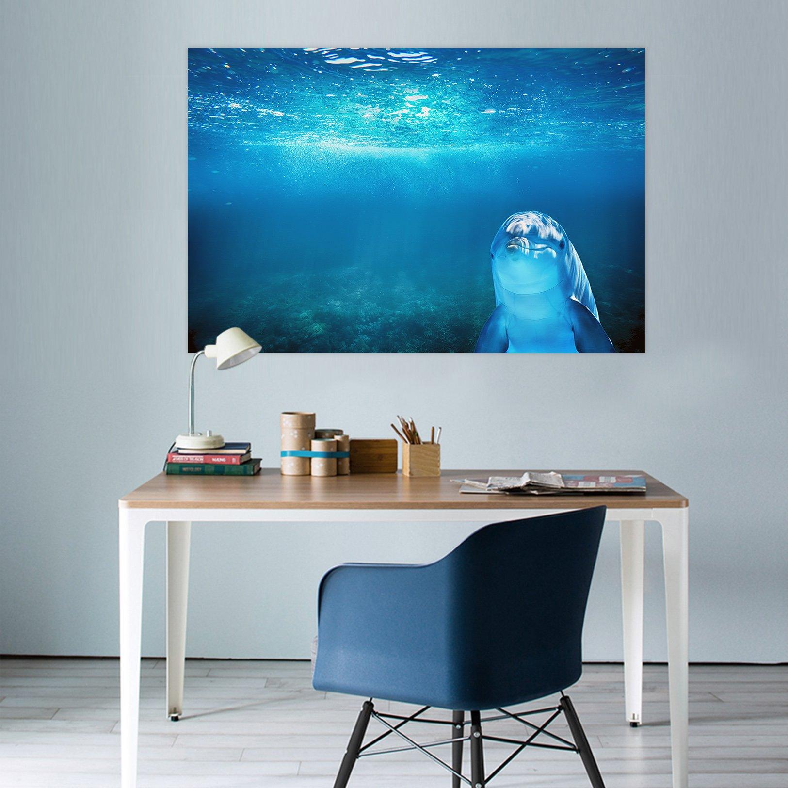 3D Seawater Dolphins 111 Animal Wall Stickers Wallpaper AJ Wallpaper 2 