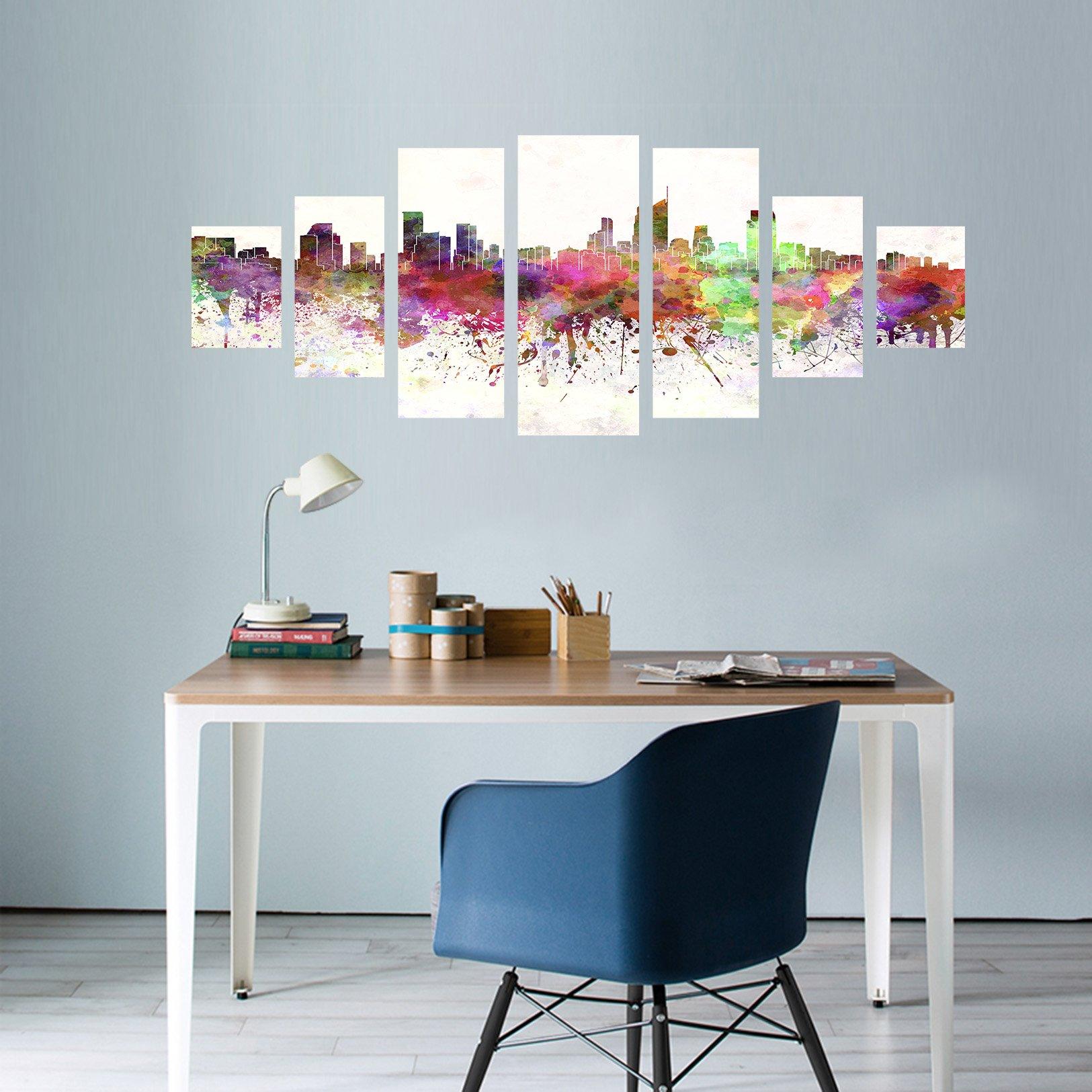 3D Colorful City 141 Unframed Print Wallpaper Wallpaper AJ Wallpaper 