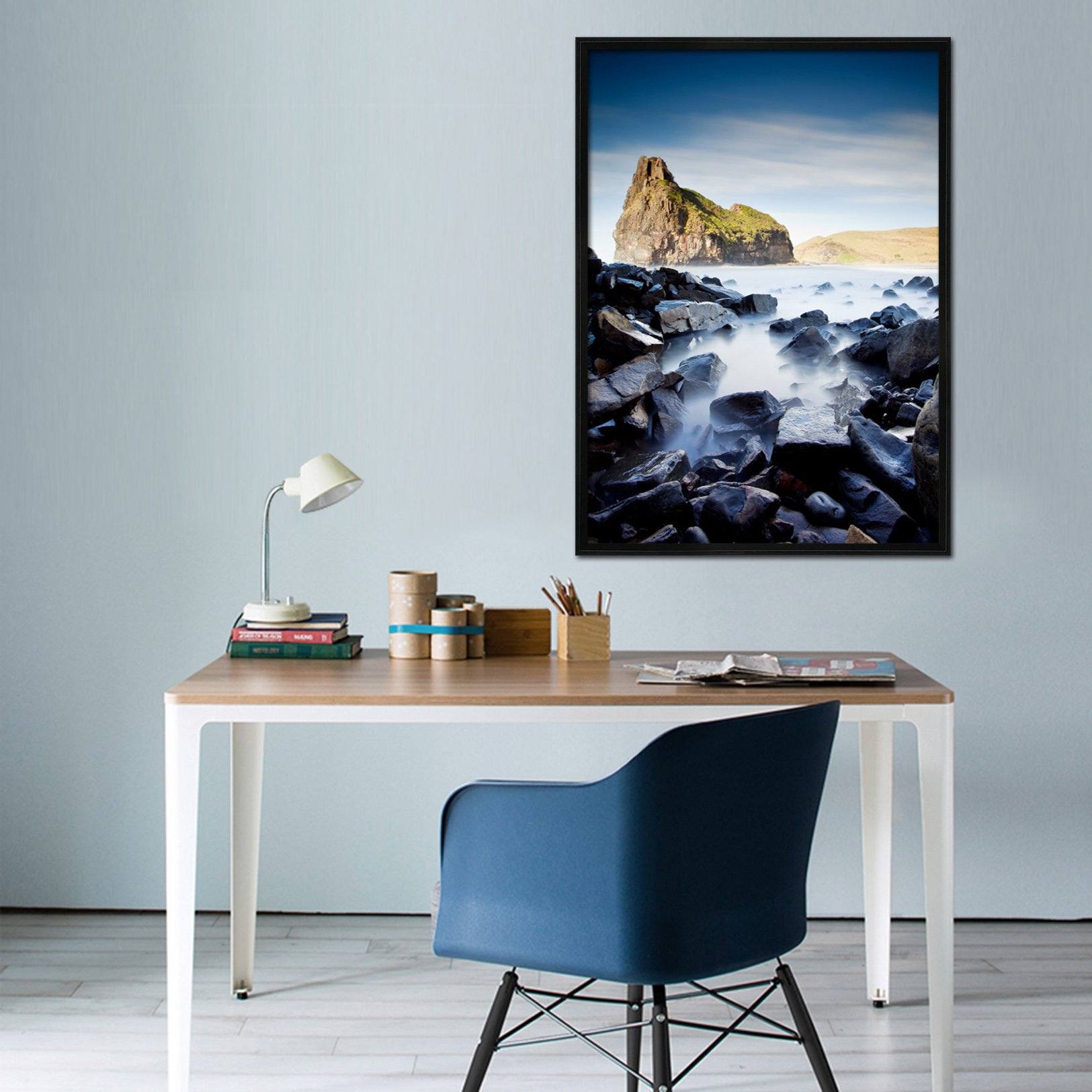 3D Stone Blocks 148 Fake Framed Print Painting Wallpaper AJ Creativity Home 