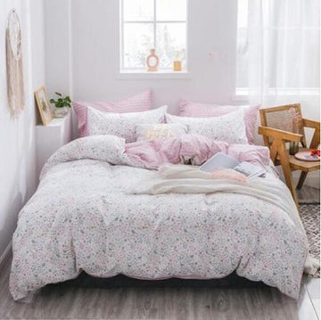 3D Pink Floral 14079 Bed Pillowcases Quilt