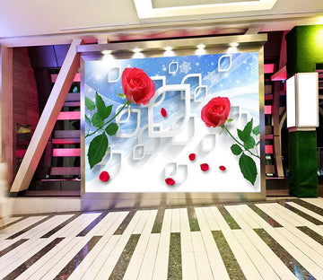 3D Fresh red flower rose Wallpaper AJ Wallpaper 1 