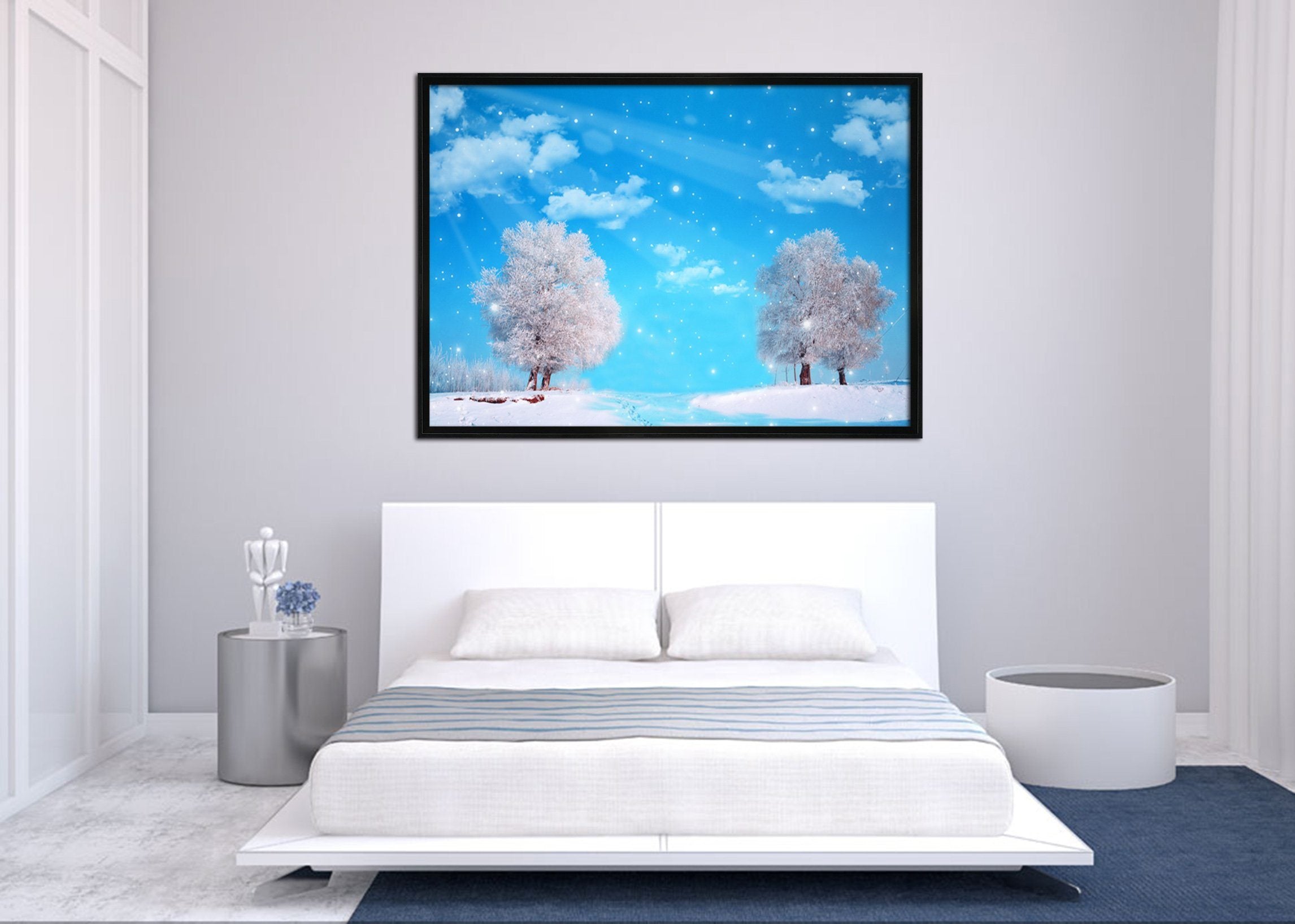 3D Snow And Ice 032 Fake Framed Print Painting Wallpaper AJ Creativity Home 