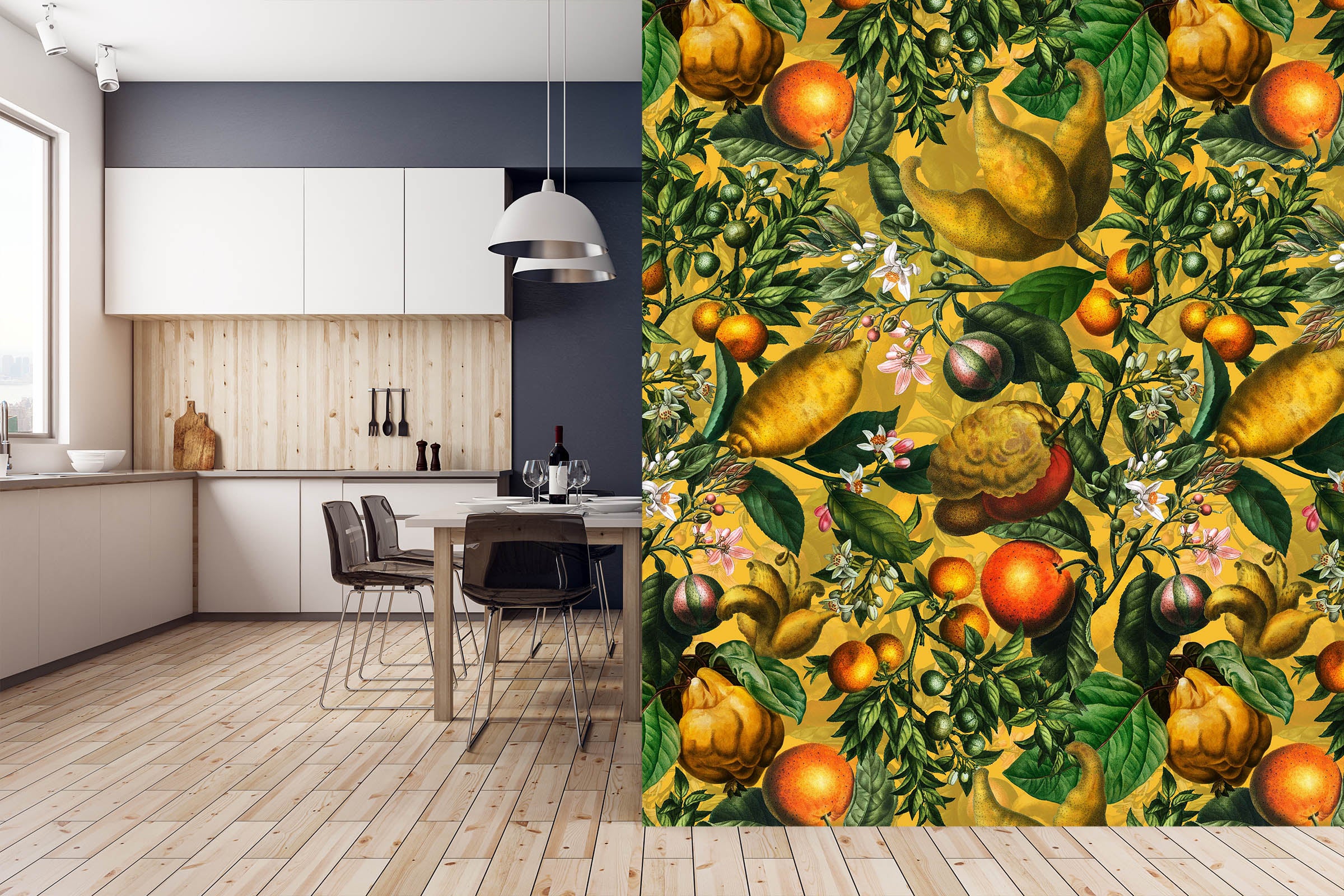 3D Golden Fruit 185 Uta Naumann Wall Mural Wall Murals