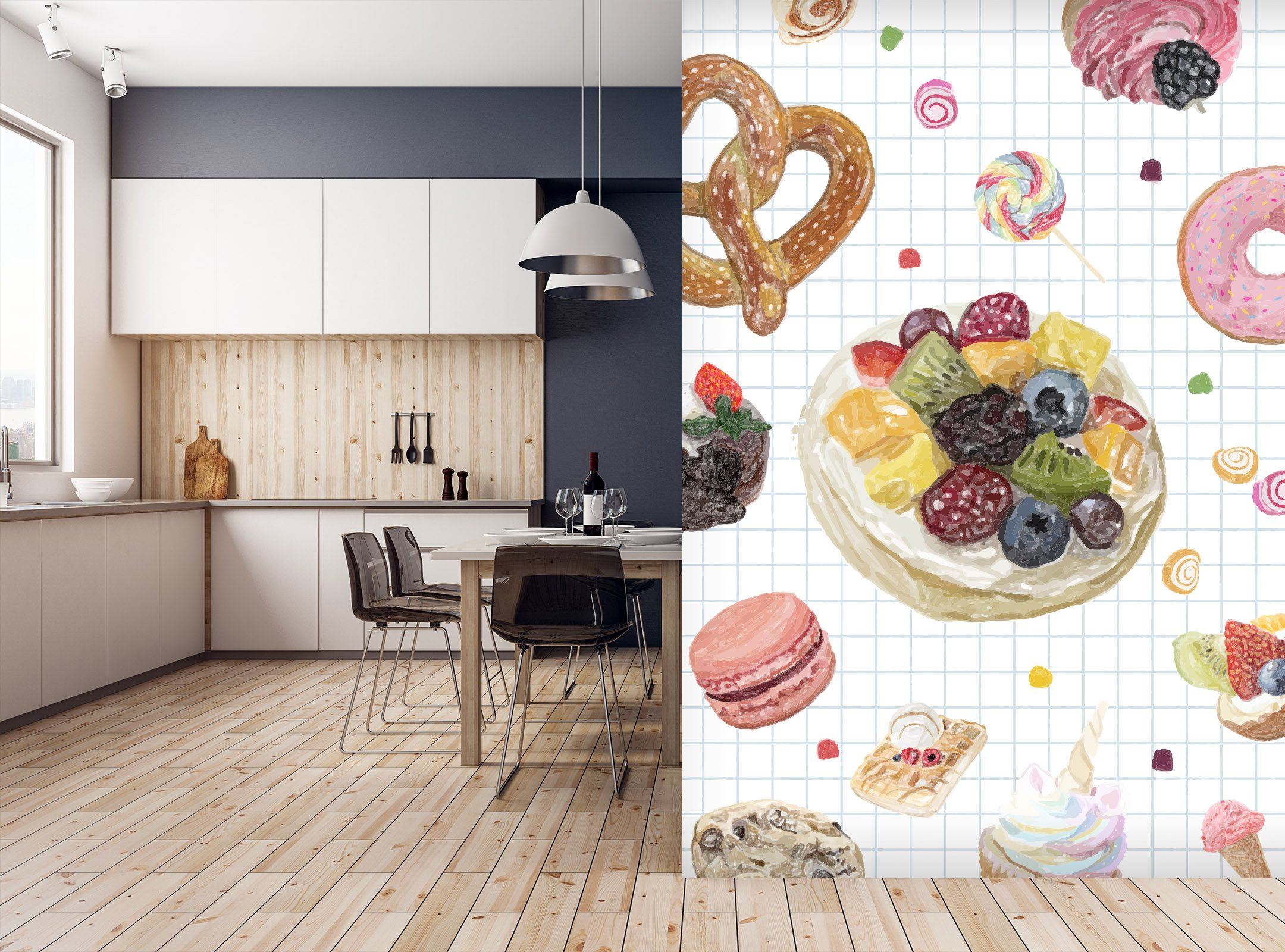 3D Fruit Cake Ice Cream 134 Wallpaper AJ Wallpaper 2 