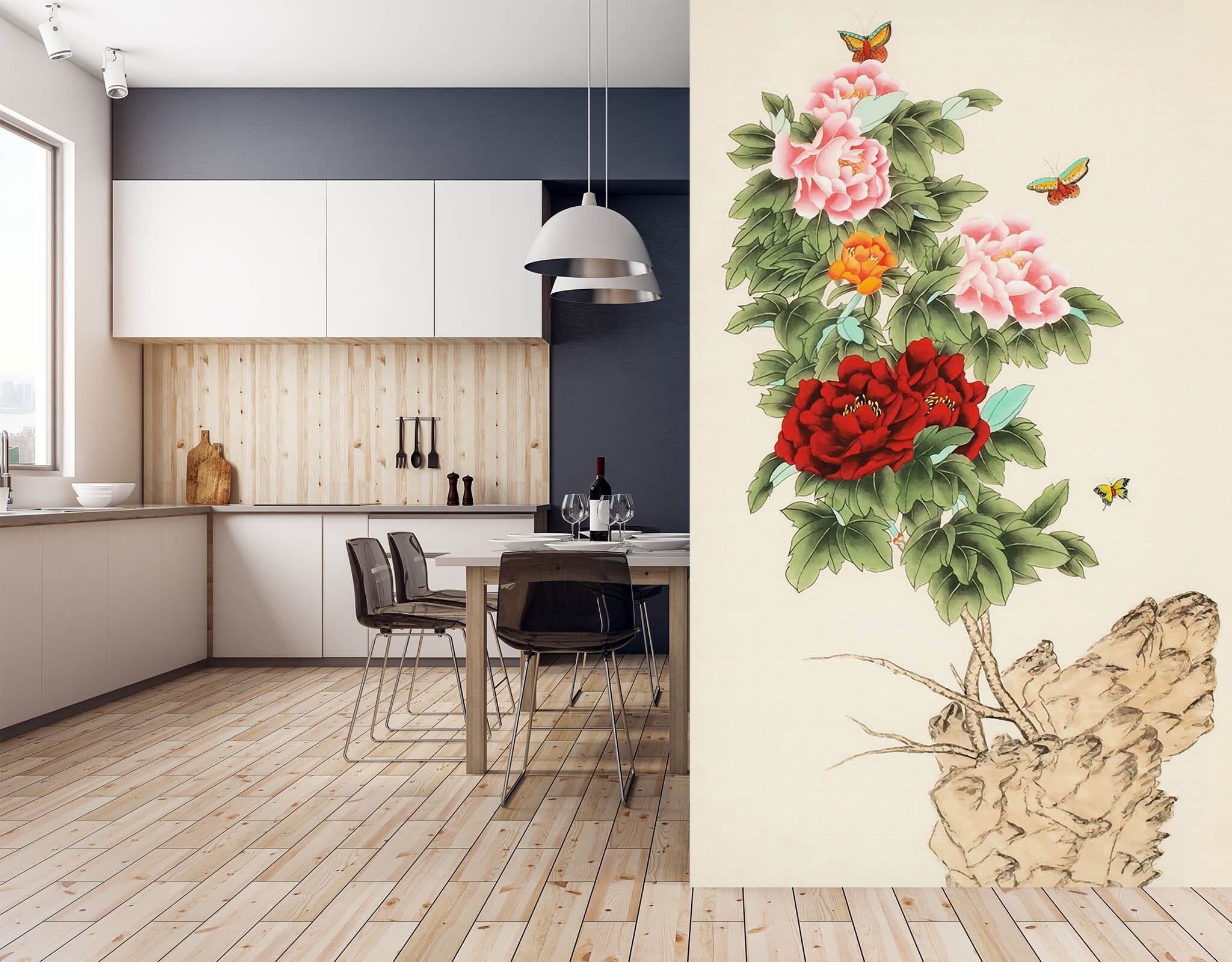 3D Color Peony 1861 Wall Murals Wallpaper AJ Wallpaper 2 