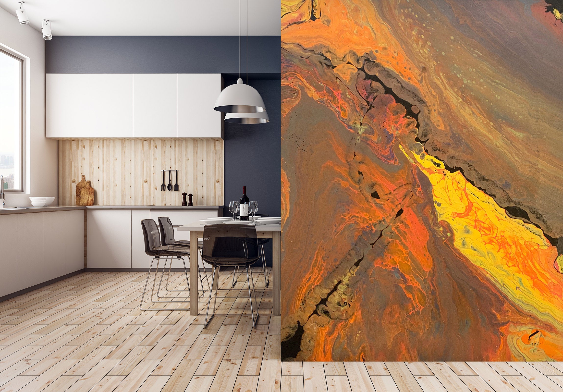 3D Golden Brown Pattern 40040 Valerie Latrice Wall Mural Wall Murals