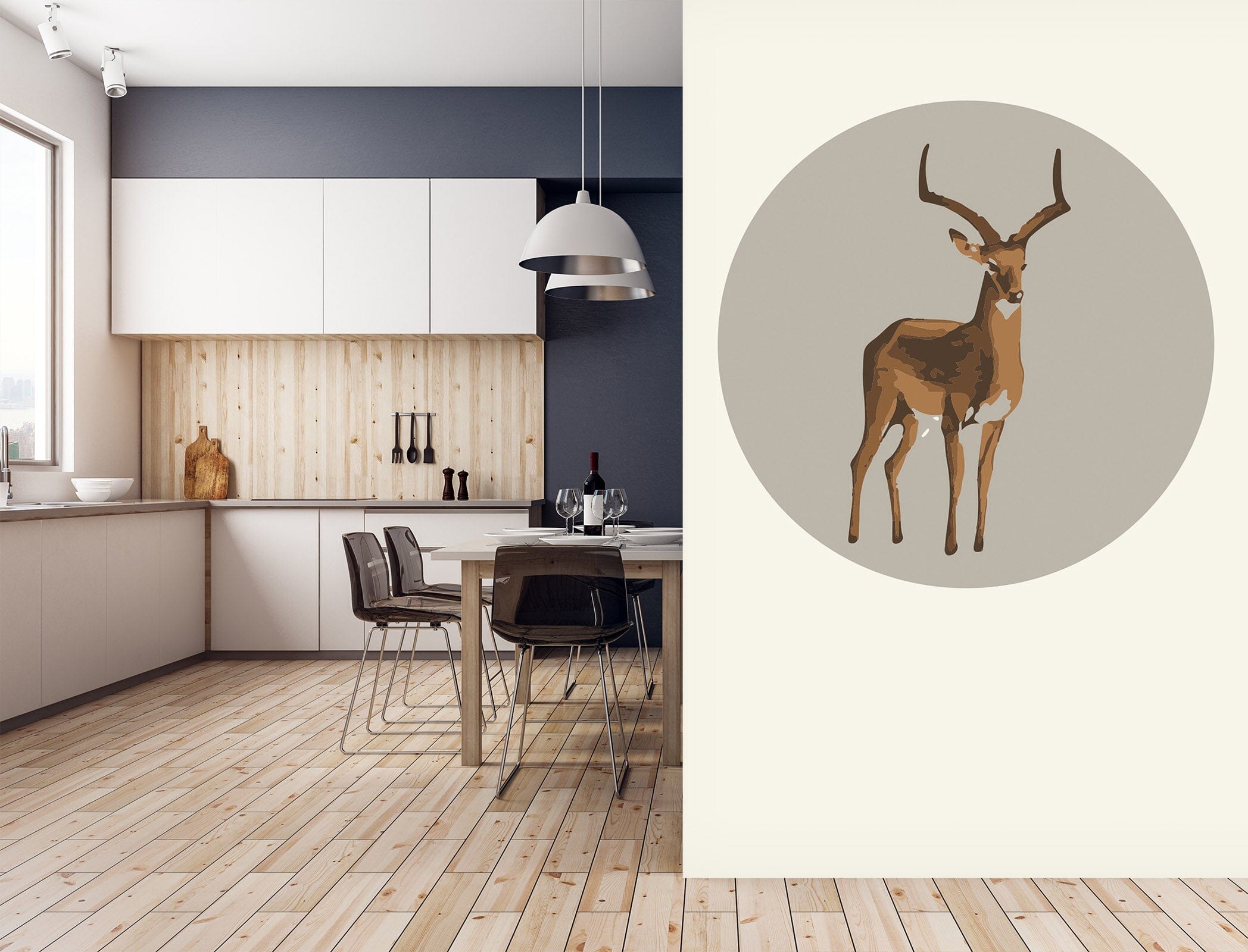 3D Golden Fawn 049 Wall Murals Wallpaper AJ Wallpaper 2 