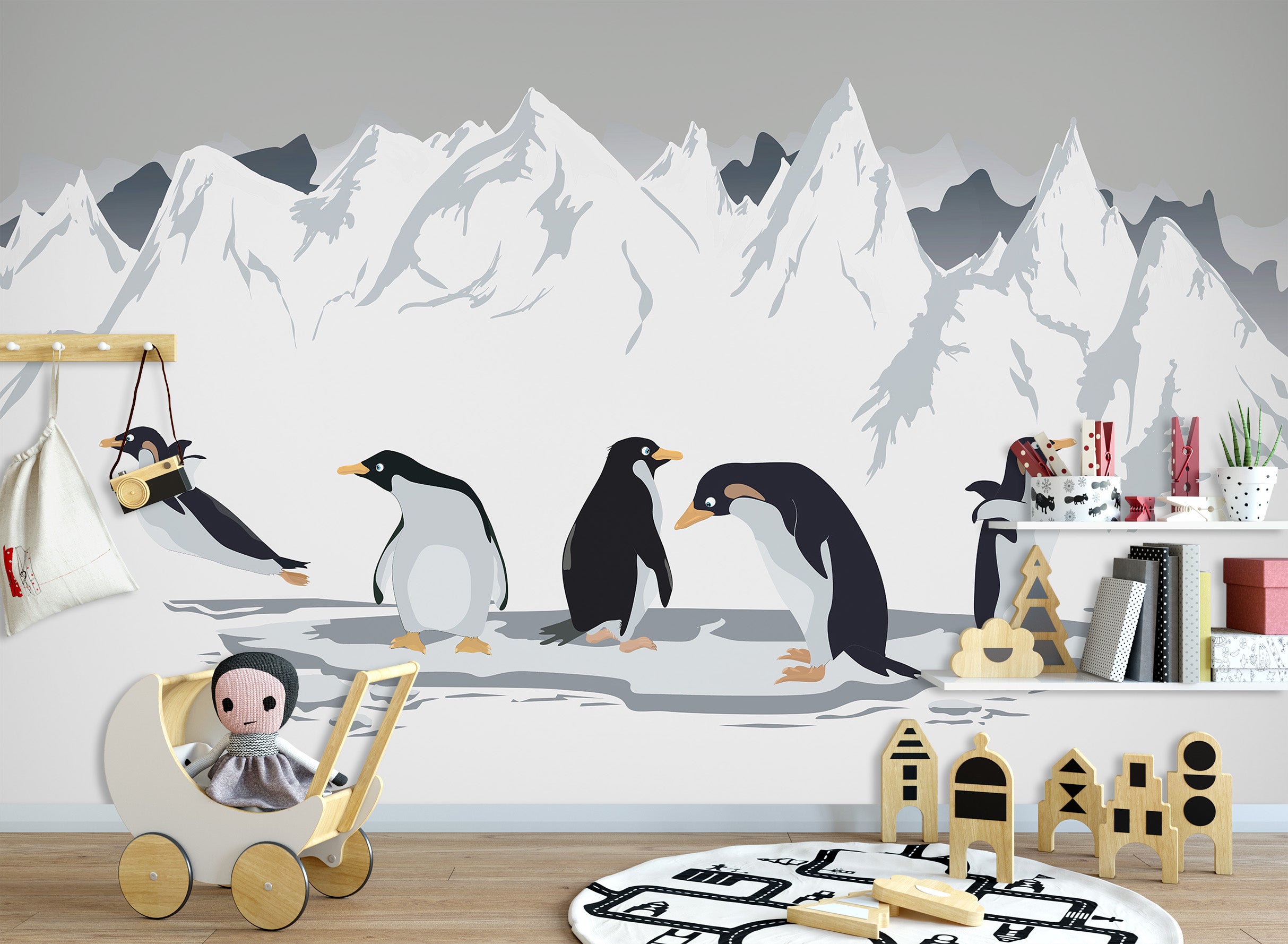 3D Arctic Penguin 1688 Wall Murals