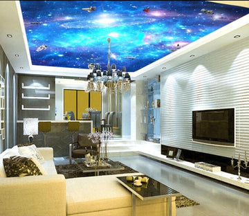 Blue Stars Night Sky Planet Wallpaper AJ Wallpaper 1 