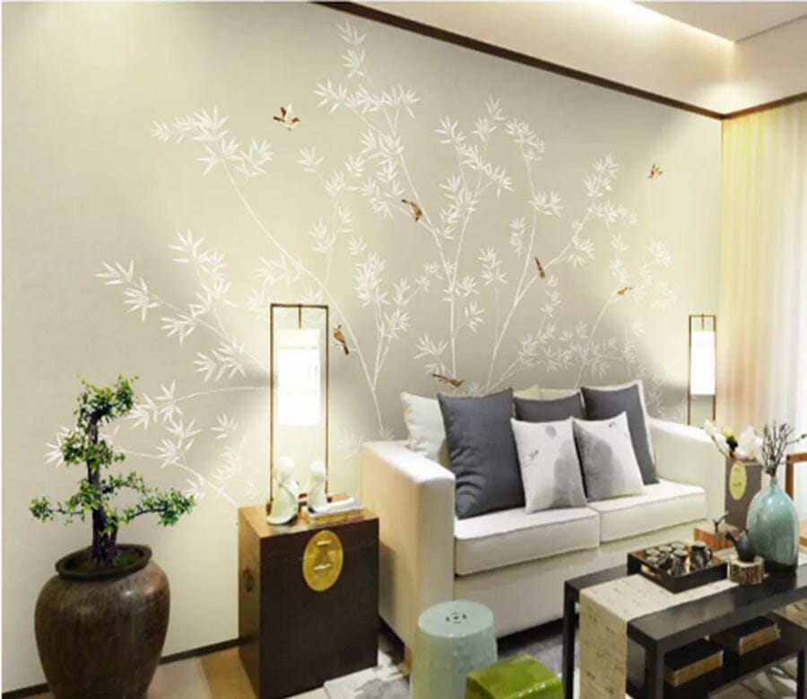 3D Bamboo Bird 2039 Wall Murals Wallpaper AJ Wallpaper 2 