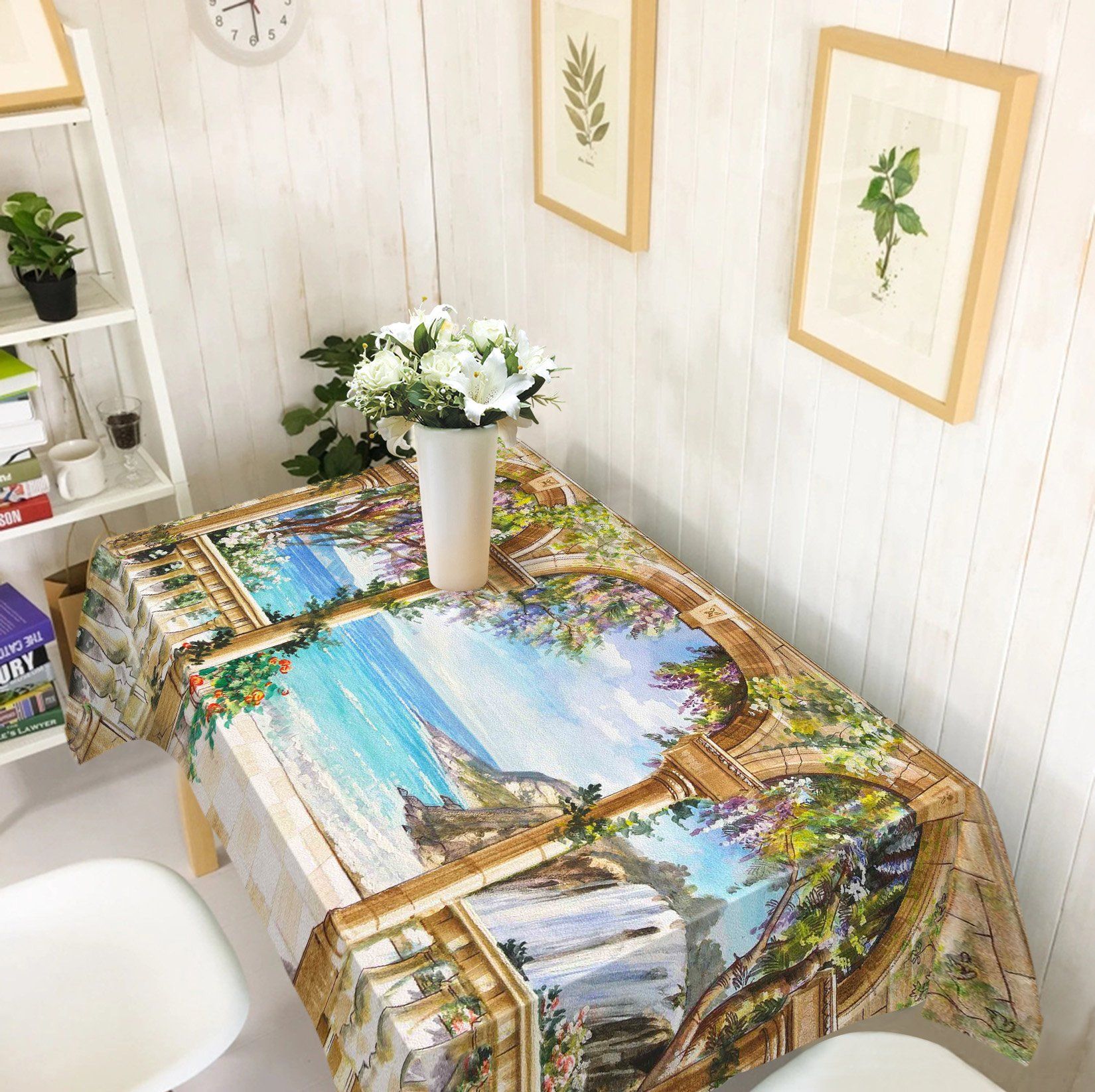 3D Bay Pillars 465 Tablecloths Wallpaper AJ Wallpaper 