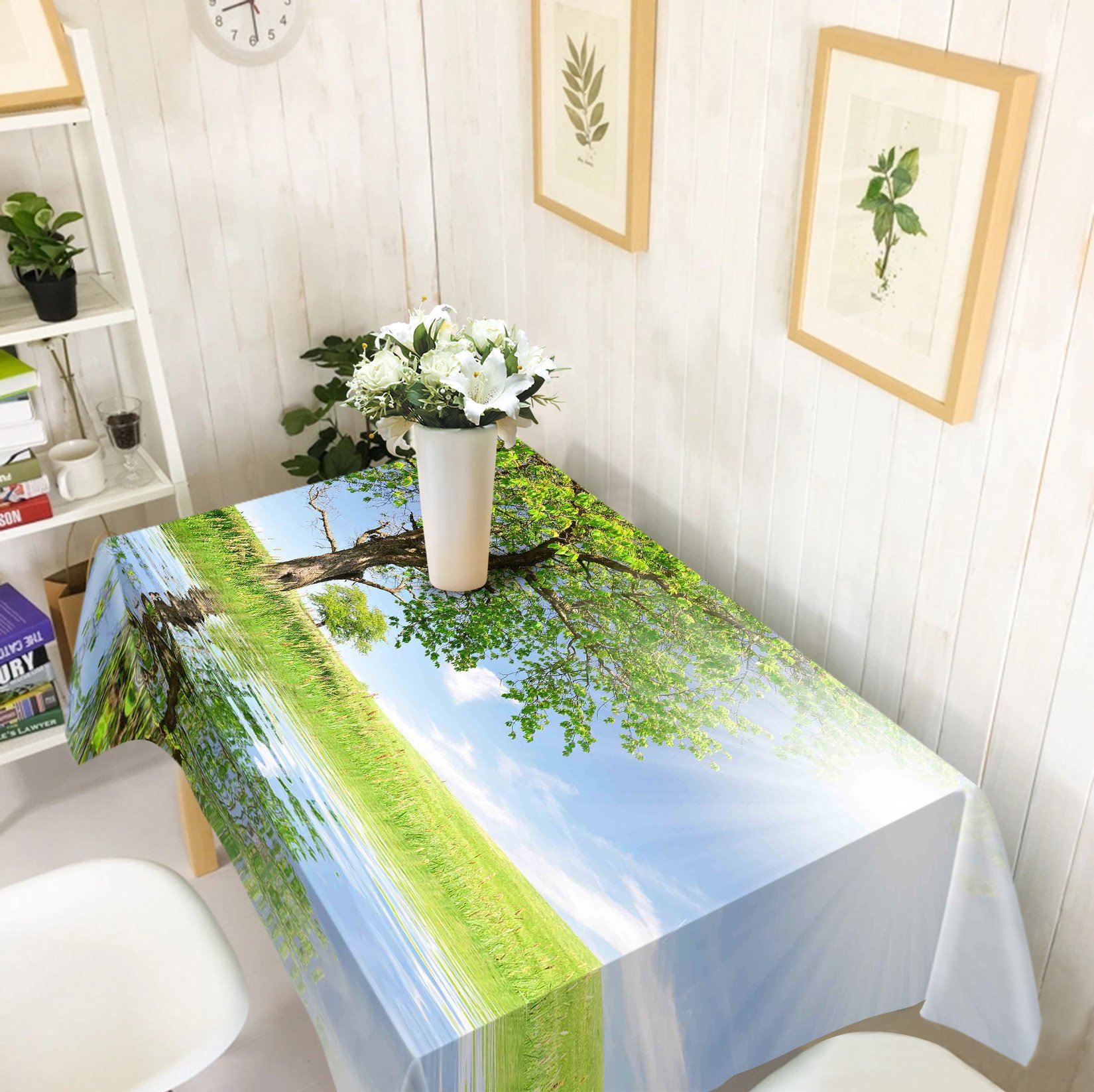 3D Lakeside Lawn Tree 299 Tablecloths Wallpaper AJ Wallpaper 