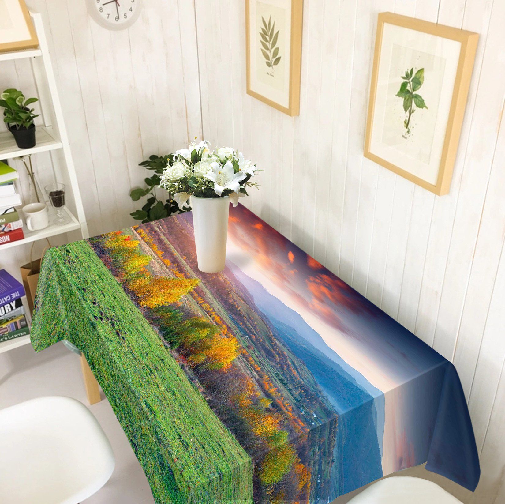 3D Mountain Sunset Clouds 721 Tablecloths Wallpaper AJ Wallpaper 