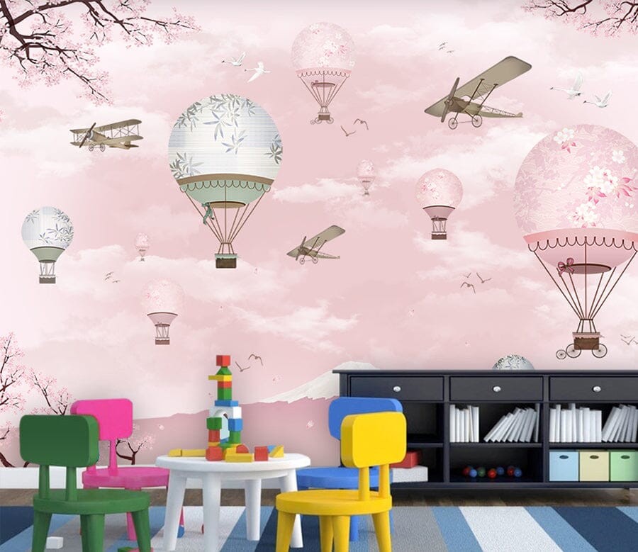 3D Hot Air Balloon WC036 Wall Murals Wallpaper AJ Wallpaper 2 