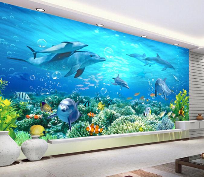 3D Submarine World And Sharks 1 Wallpaper AJ Wallpaper 1 