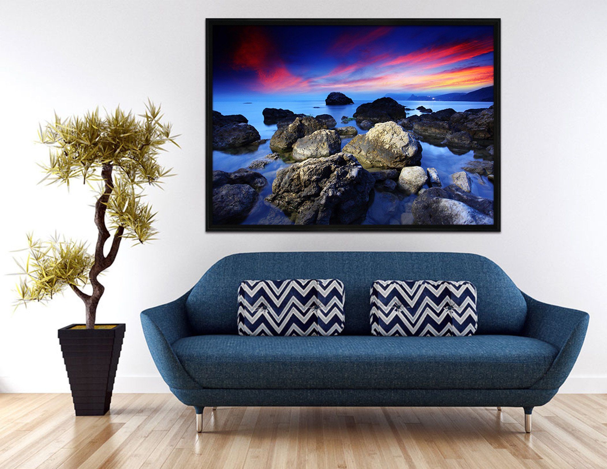 3D Evening Stones 069 Fake Framed Print Painting Wallpaper AJ Creativity Home 