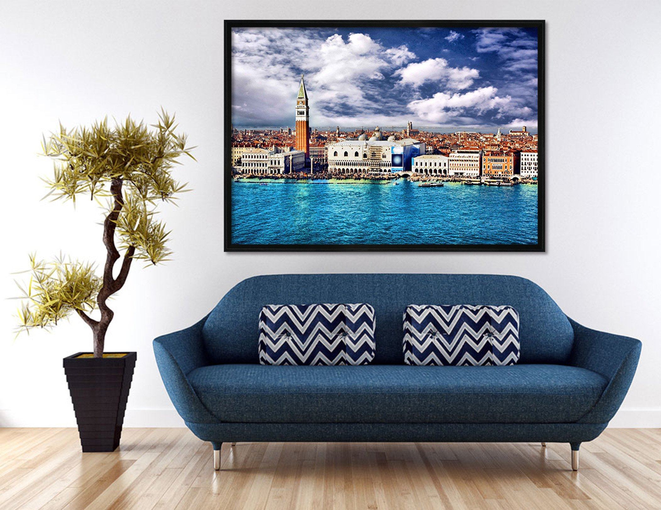 3D Sea City 151 Fake Framed Print Painting Wallpaper AJ Creativity Home 