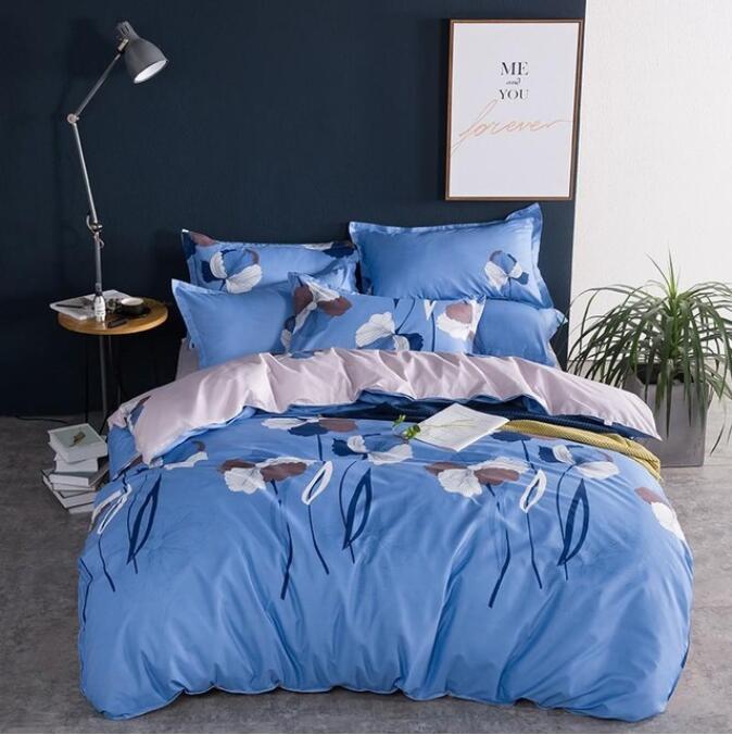 3D Blue Flower 2051 Bed Pillowcases Quilt