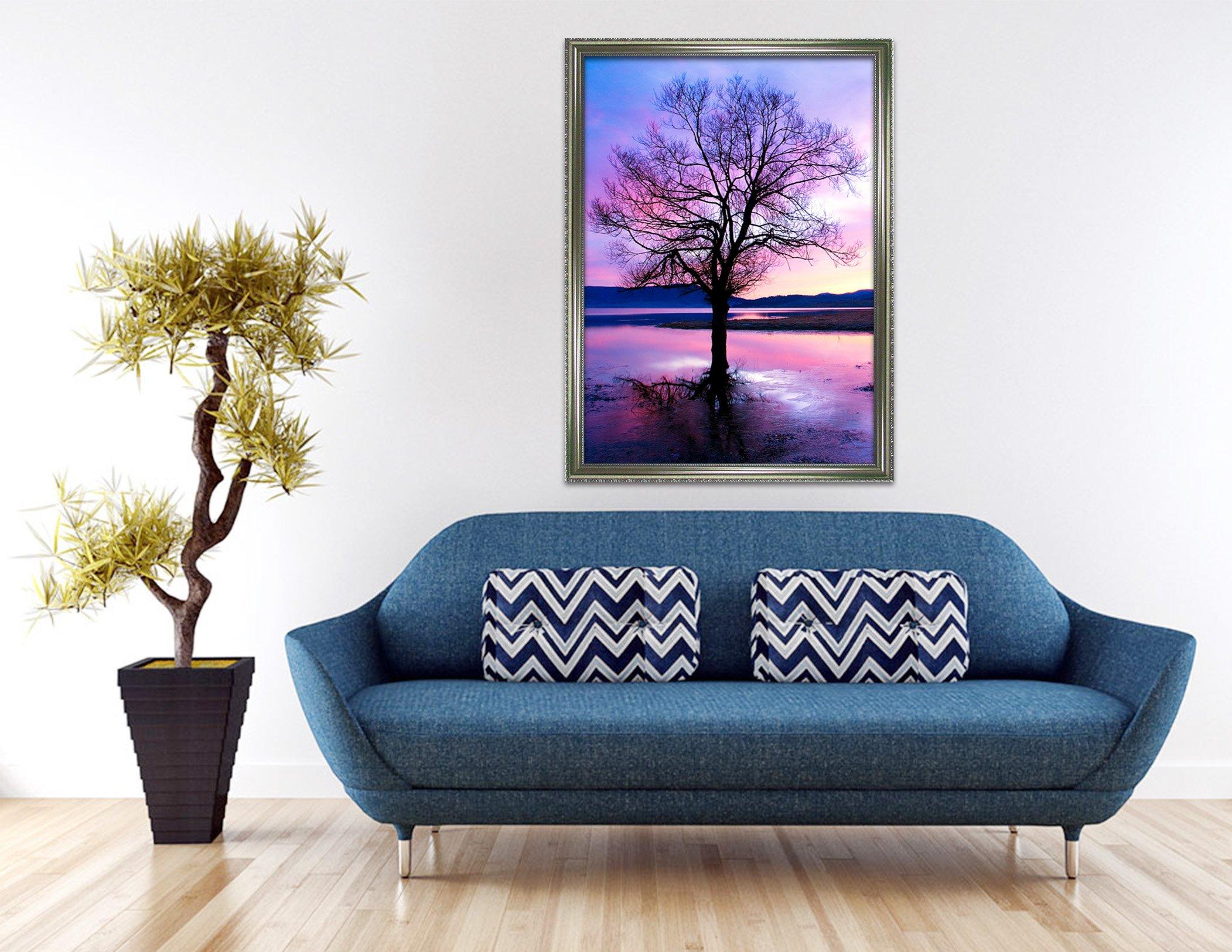 3D Purple Sky 129 Fake Framed Print Painting Wallpaper AJ Creativity Home 