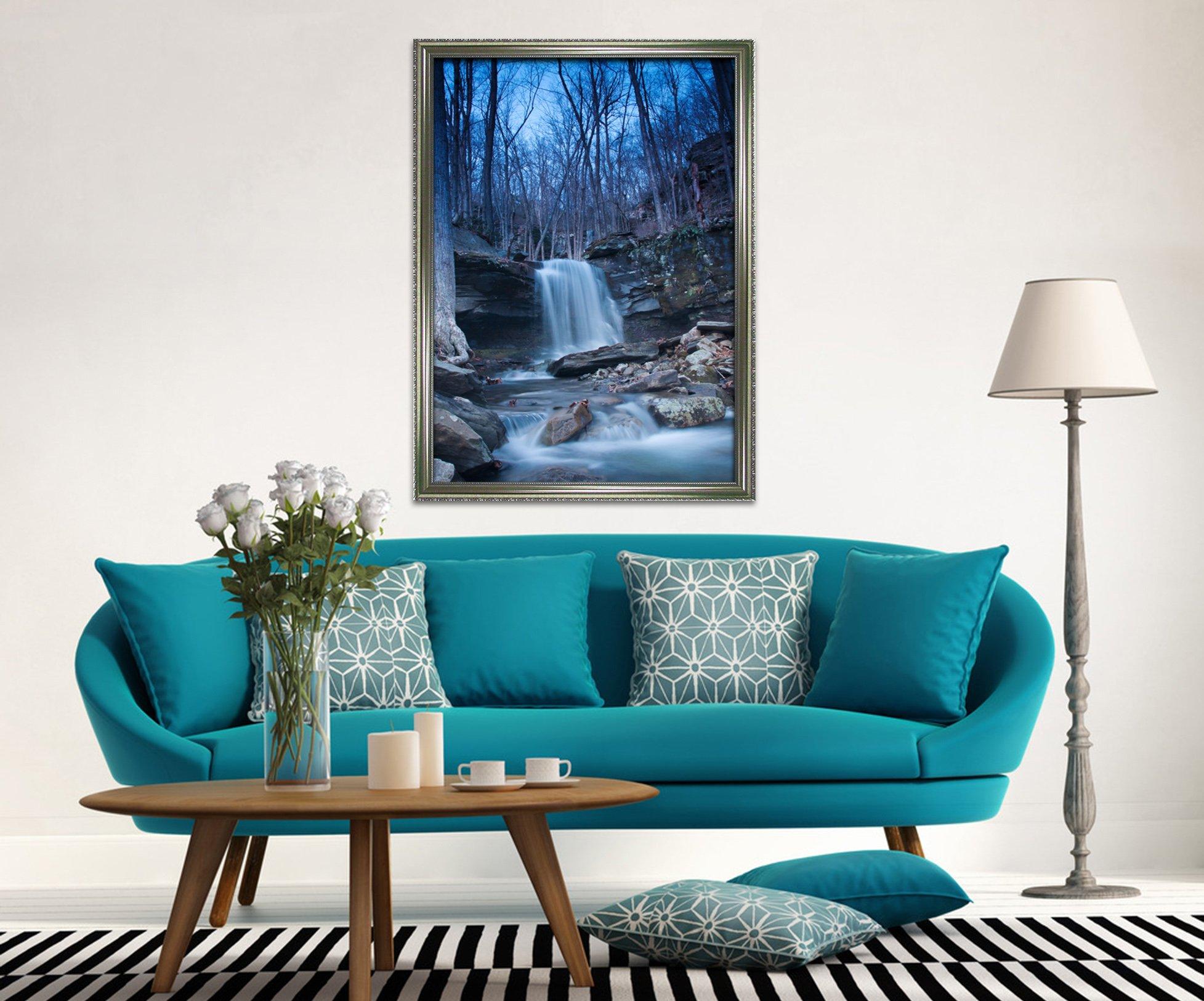 3D Night Woods 097 Fake Framed Print Painting Wallpaper AJ Creativity Home 