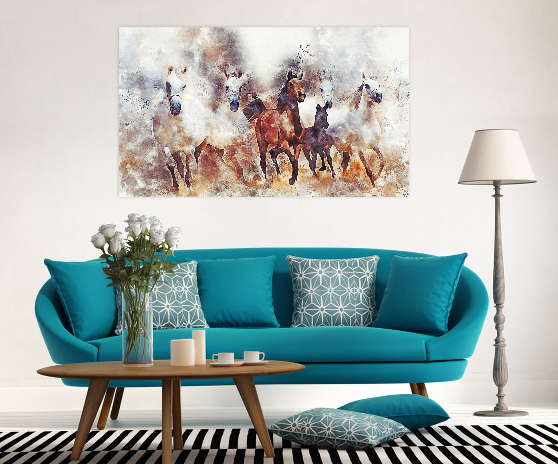3D Running Horse 85 Animal Wall Stickers Wallpaper AJ Wallpaper 2 