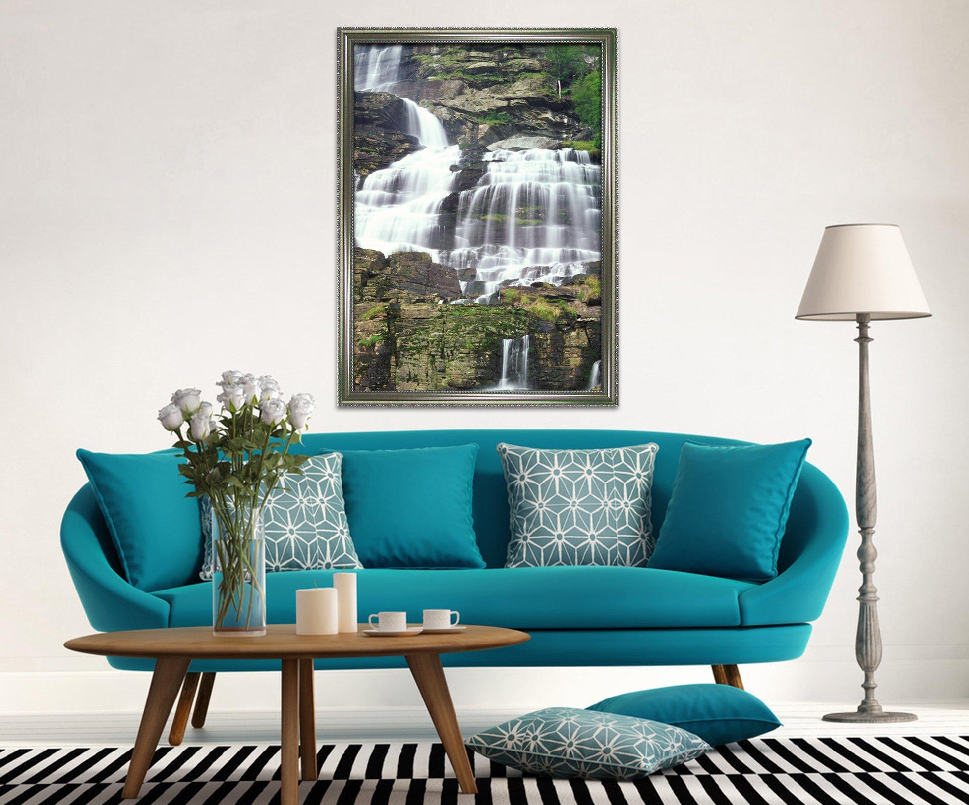 3D Cliffs Mountain 065 Fake Framed Print Painting Wallpaper AJ Creativity Home 