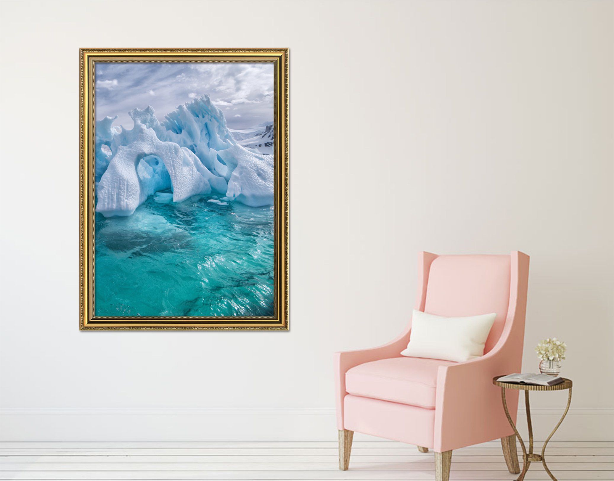 3D Melting Ice 036 Fake Framed Print Painting Wallpaper AJ Creativity Home 