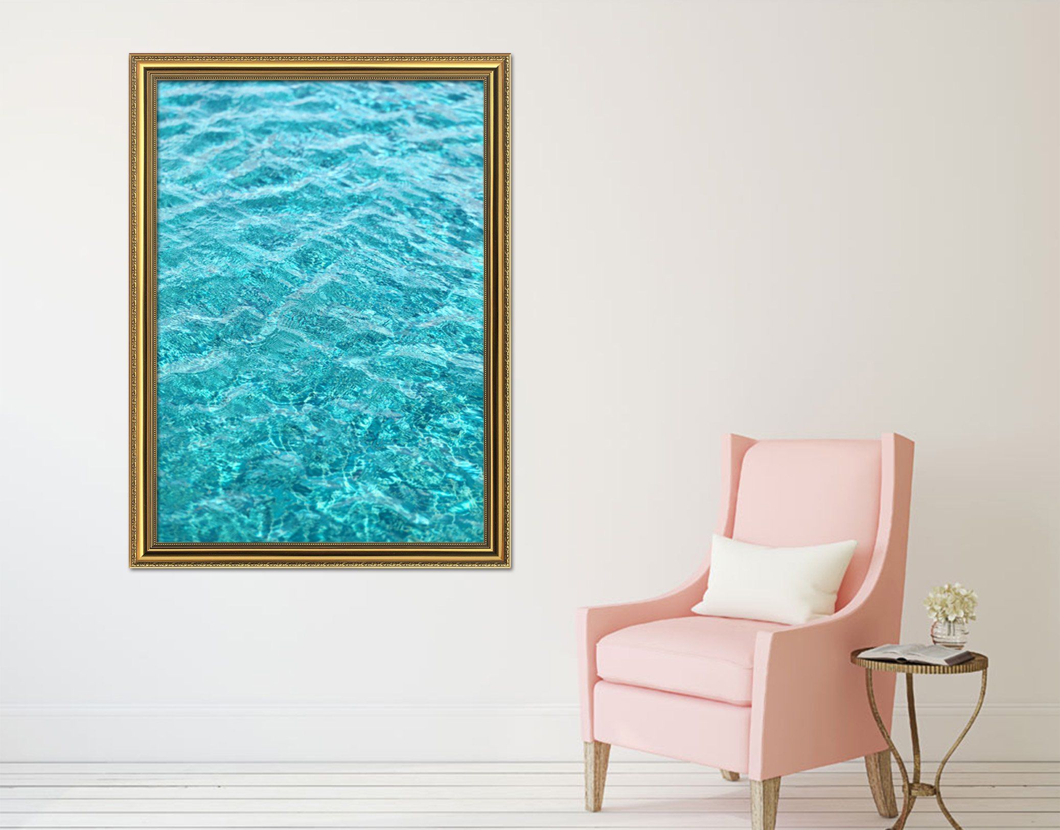 3D Sea Wave 005 Fake Framed Print Painting Wallpaper AJ Creativity Home 