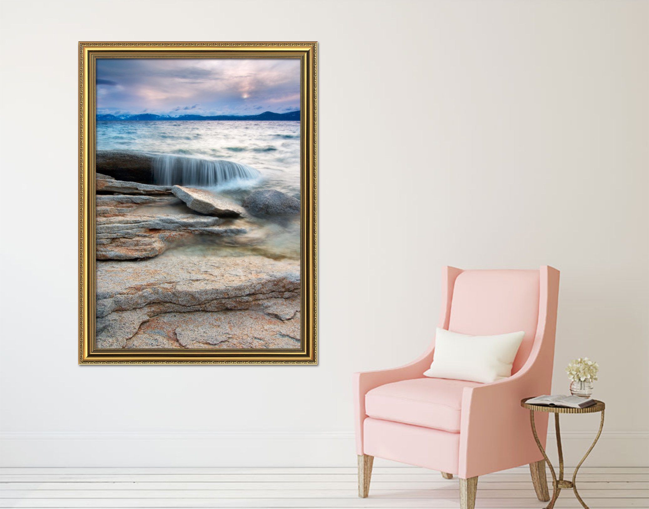 3D Coast Stone 086 Fake Framed Print Painting Wallpaper AJ Creativity Home 