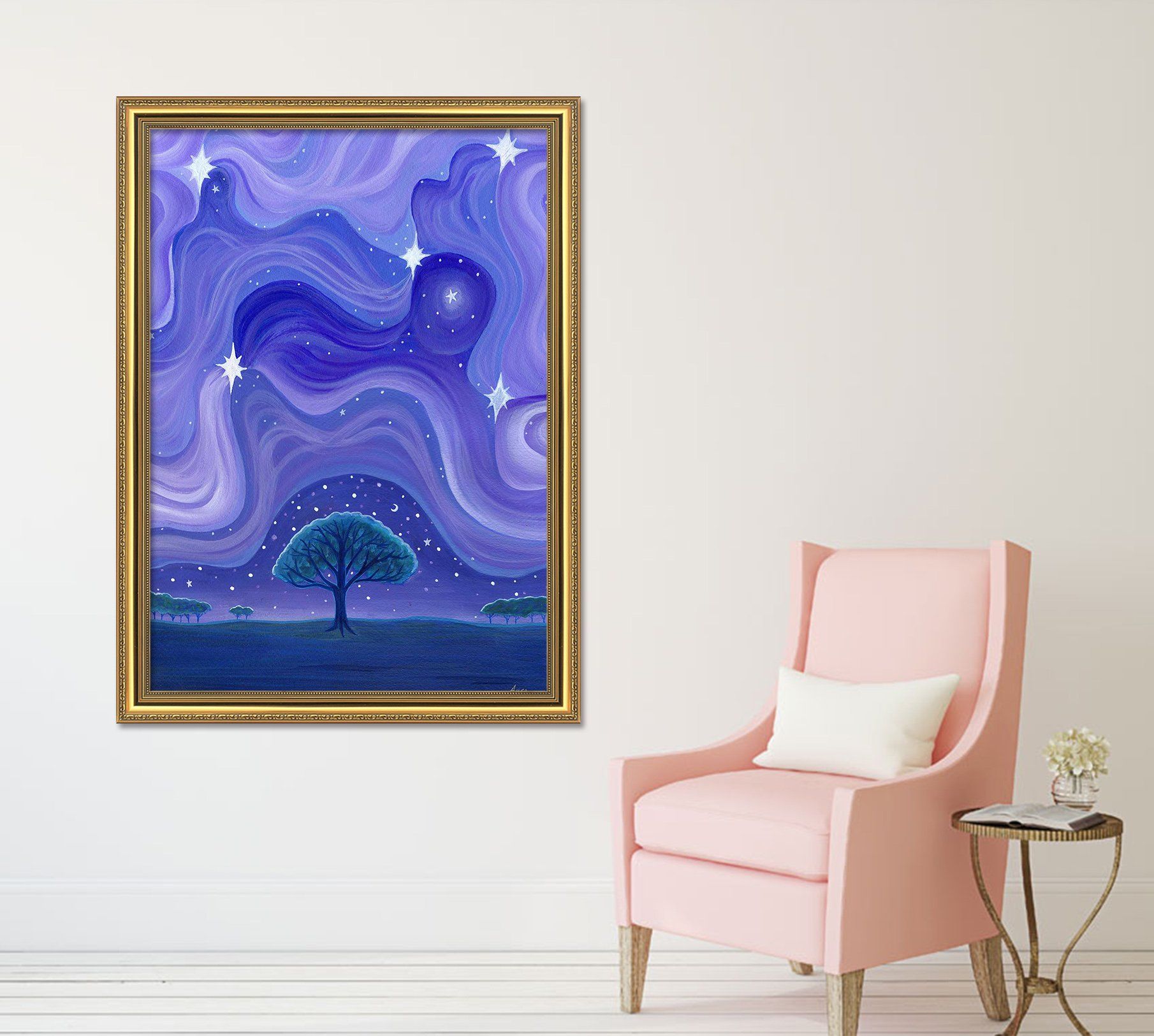 3D Abstract Tree 122 Fake Framed Print Painting Wallpaper AJ Creativity Home 