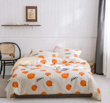 3D Orange 40111 Bed Pillowcases Quilt