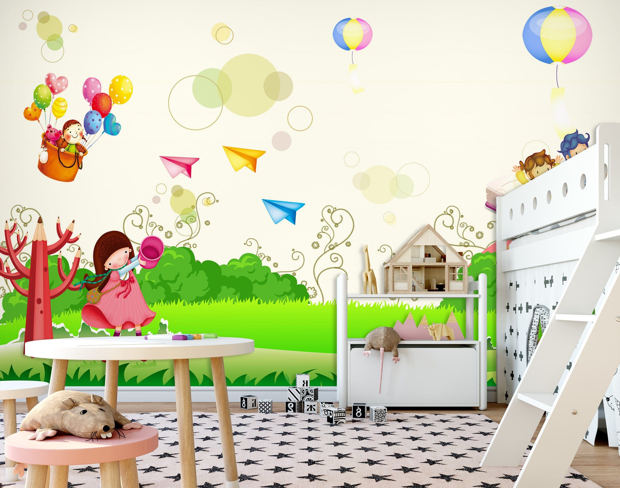 3D Color Town 016 Wall Murals Wallpaper AJ Wallpaper 2 