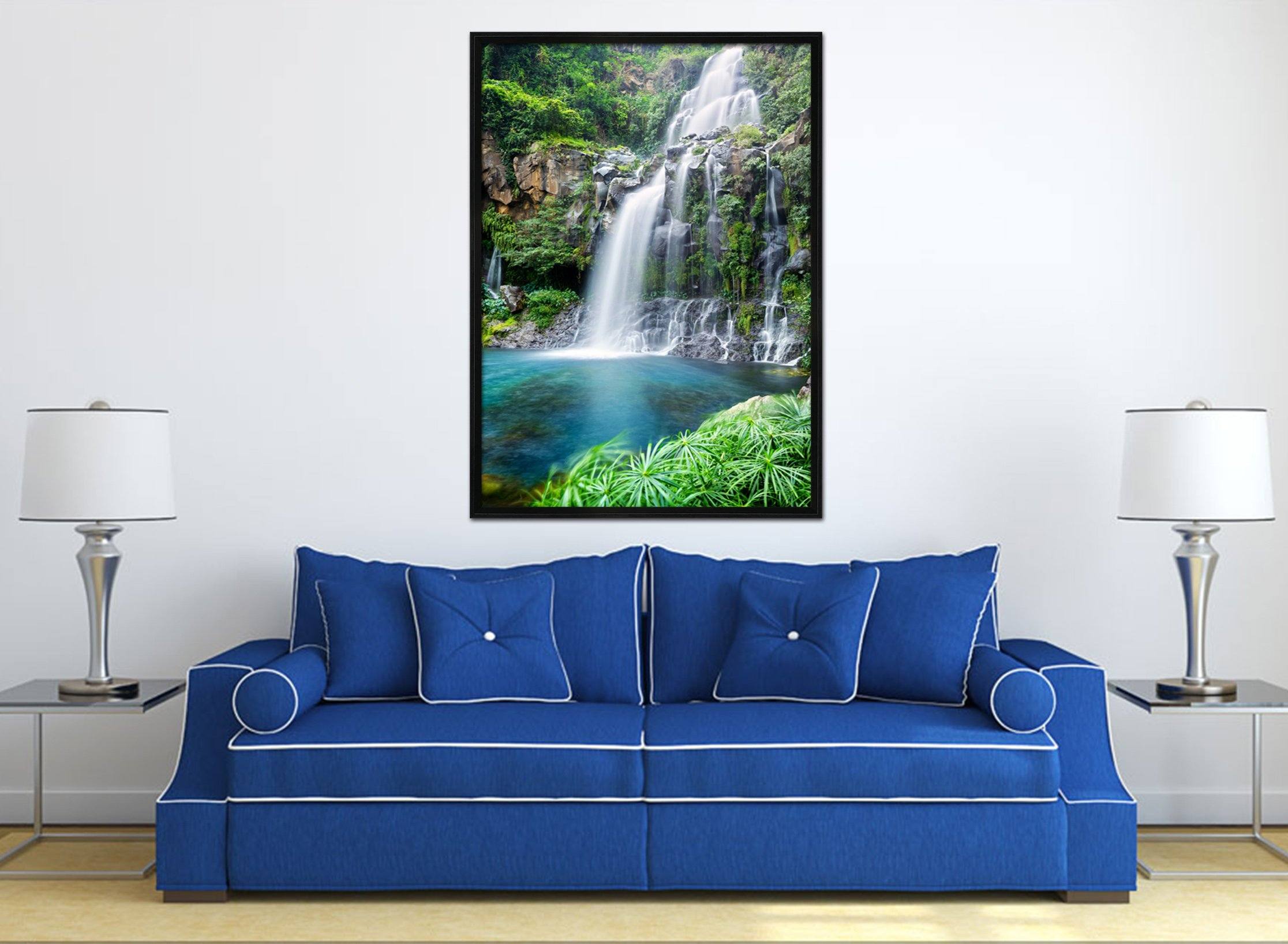 3D Into The Lake 072 Fake Framed Print Painting Wallpaper AJ Creativity Home 