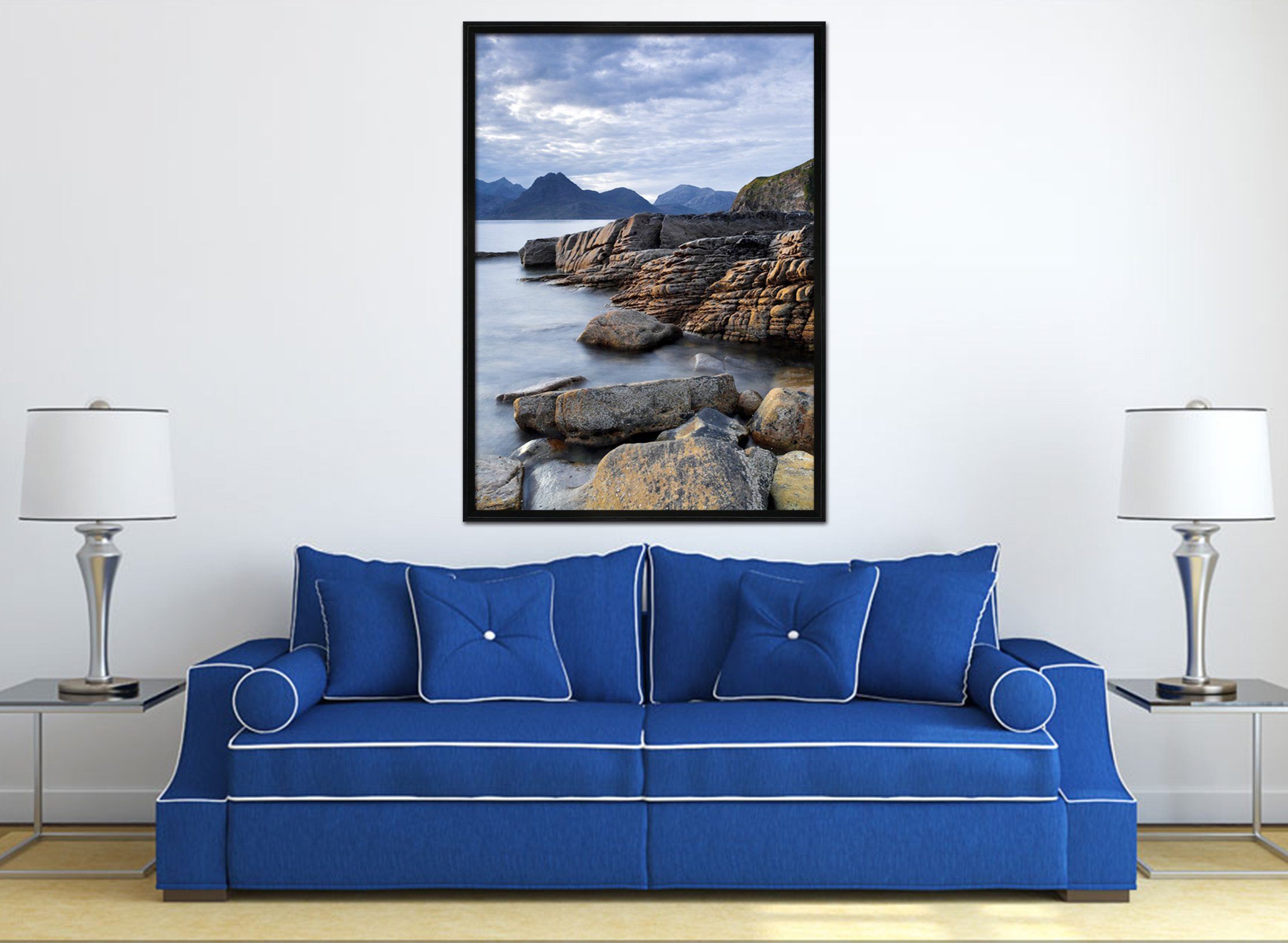 3D Seaside Slope 083 Fake Framed Print Painting Wallpaper AJ Creativity Home 