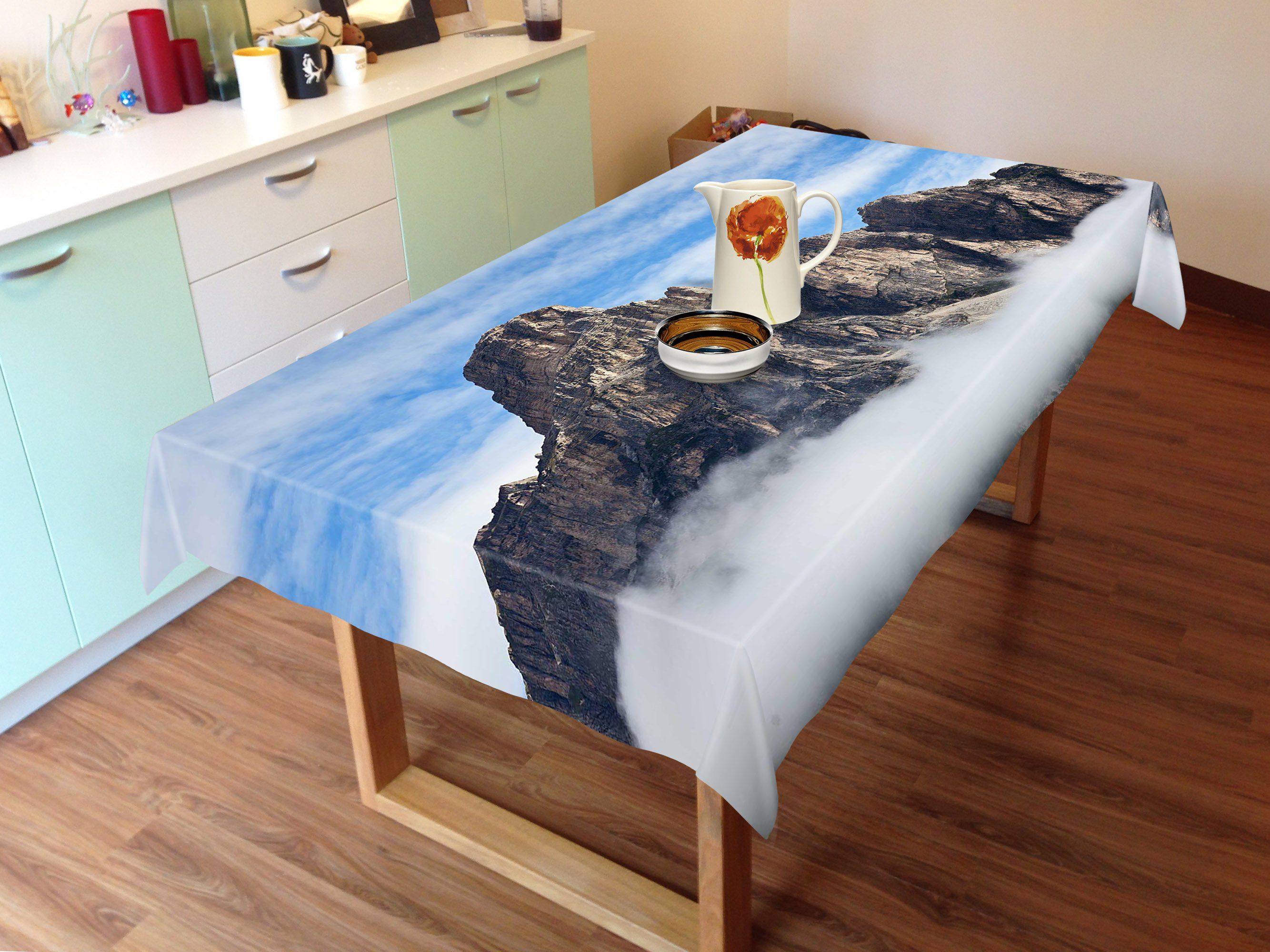 3D Stone Mountain 819 Tablecloths Wallpaper AJ Wallpaper 