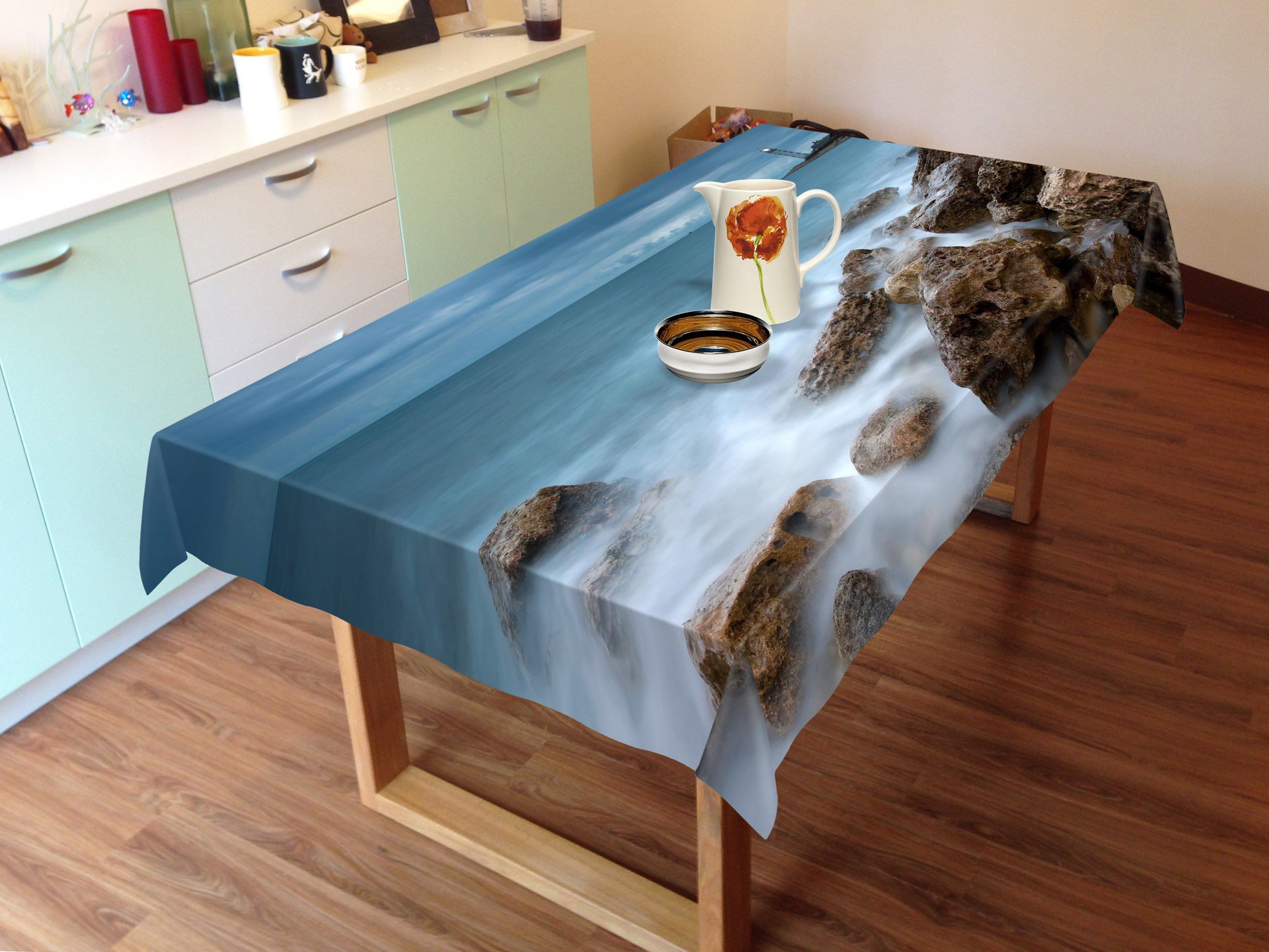 3D Coast Stones 601 Tablecloths Wallpaper AJ Wallpaper 